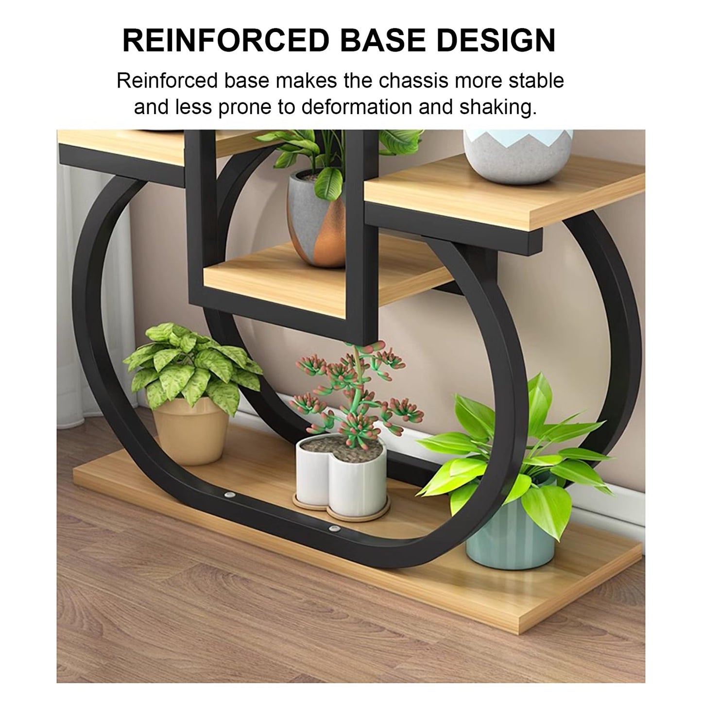 DJVHSRI 4-Tier Iron Flower Stand - Heart-Shaped Indoor Plant Display Rack Corner Storage for Garden Balcony and Courtyard - Stylish Metal Flower Pot Holder,1