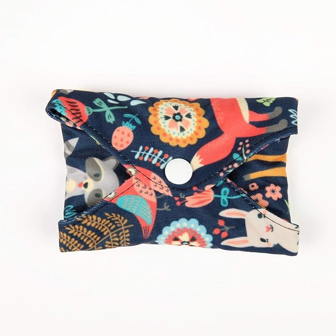 5 Cloth Menstrual Pads 1 Wet Bag M Panty Liners Reusable Washable (Frog Owl Fox, M Panty Liners)