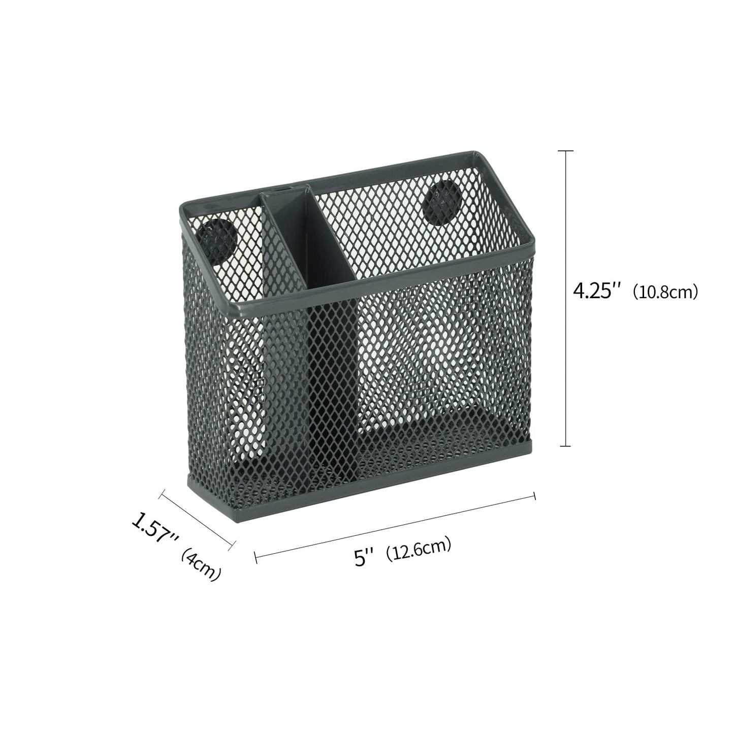 Neudeco Locker Accessories and Decor Kit, Including Mesh Shelf, Organizer, Magnetic Basket and Pen Holder, Suitable for School, Work, Kitchen, Bathroom, (Pack of 4, Grey)