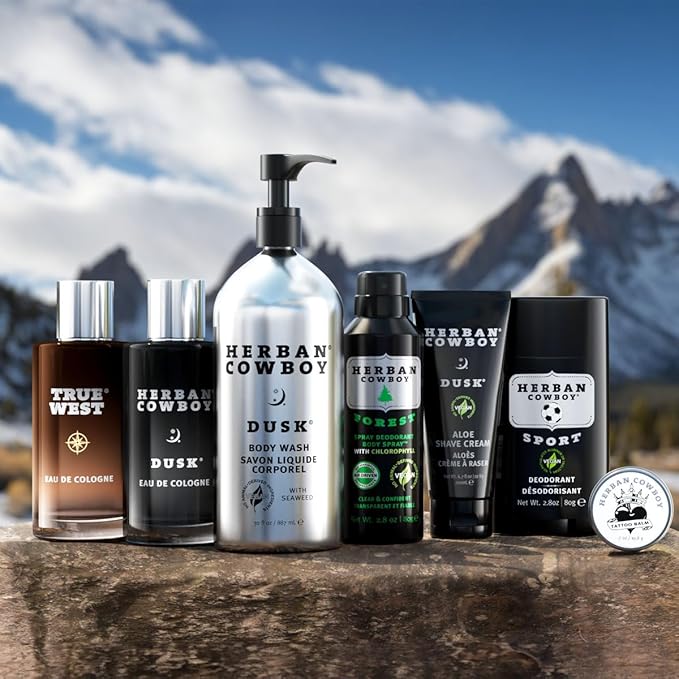 Herban Cowboy Dry Spray Deodorant Sport – 2.8 oz Men’s Dry Spray Deodorant Enhanced with Parsley, Rosemary & Sage No Parabens, No Phthalates & Certified Vegan (1 Pack, Sport)