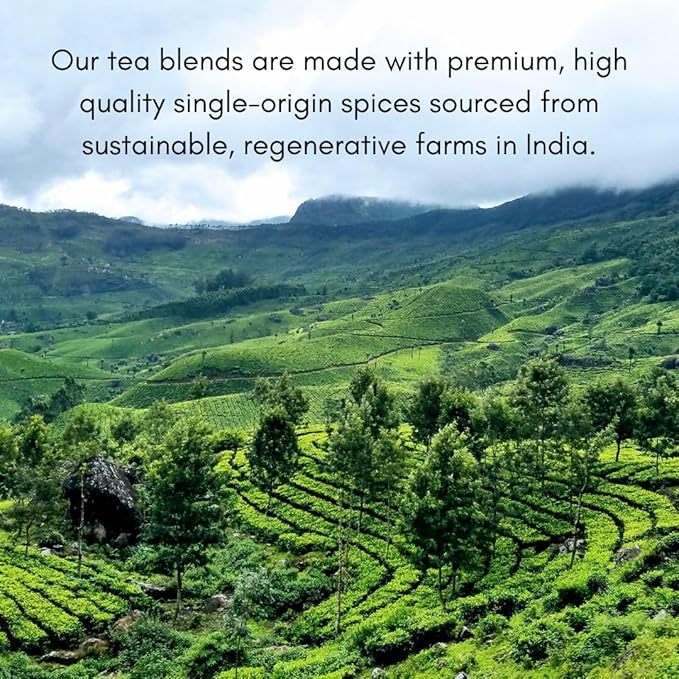 The Chai Box - Punjaban Party - Black Loose Leaf Tea w/Ginger, Fennel, Cardamom. Bold Taste, Bright Fragrance. Made in Small Batches using Single-Origin premium spices - 2.5oz
