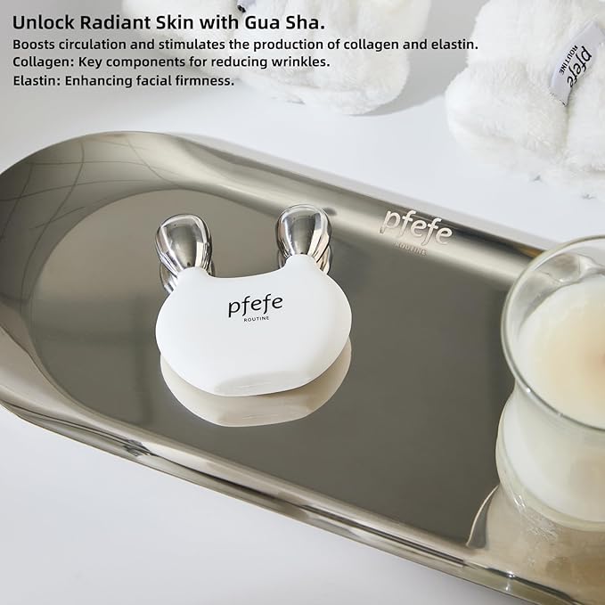 Stainless Steel Rabbit Gua Sha & Face Roller, Cryo Rabbit Massager for Esthetician Supplies, Facial Roller for Puffiness, Wrinkles, Dark Circles