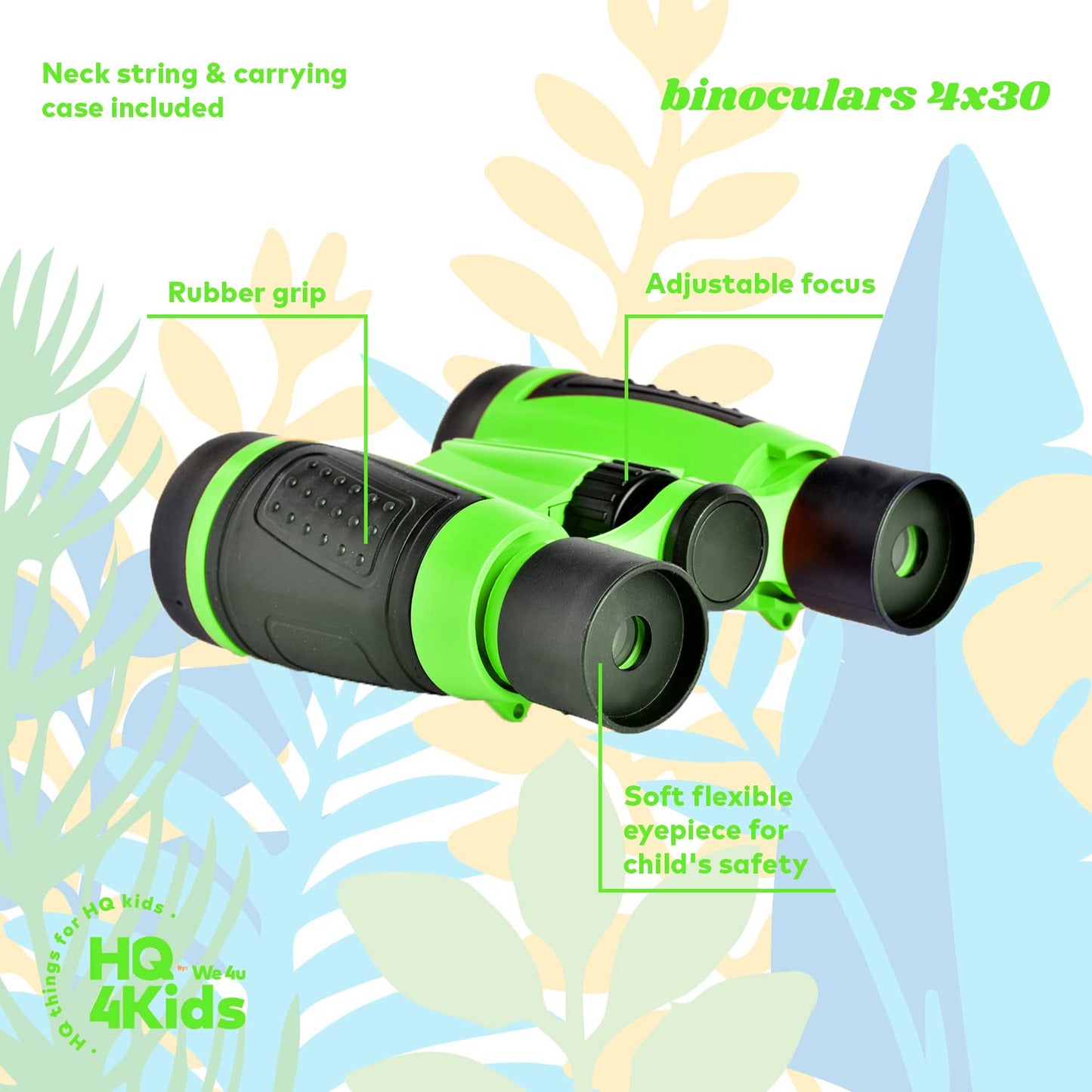 HQ 4KIDS BY: WE 4U - Outdoor Adventure Kit for Kids: Binoculars, Compass, Magnifying Glass & Flashlight. 3-12 Year Old Boys & Girls