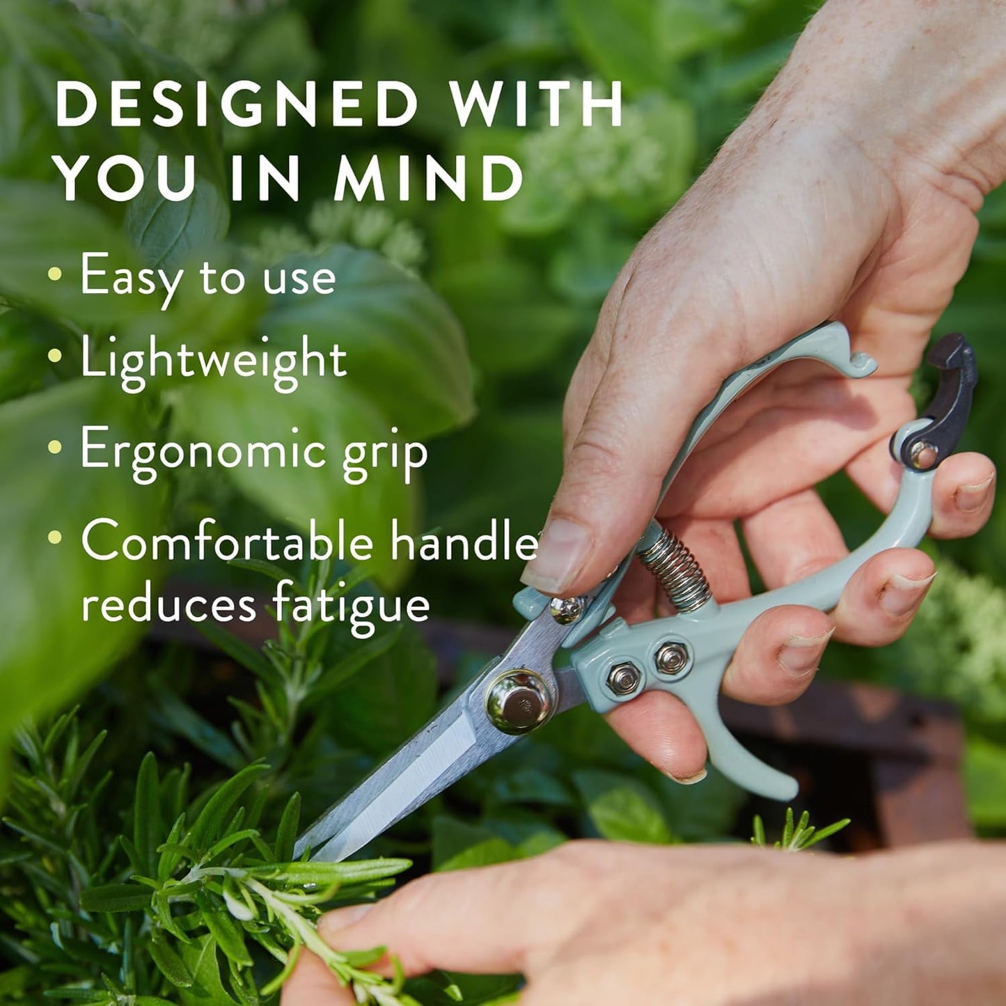 Modern Sprout Pruning Shears - Herb Snipping Scissors- Lightweight Gardening Tools W/Easy Lock - Flower Cutter Garden Shears - Carbon Steel Blade + Plastic-Free Reusable Holster (Multicolor 4 Pcs)