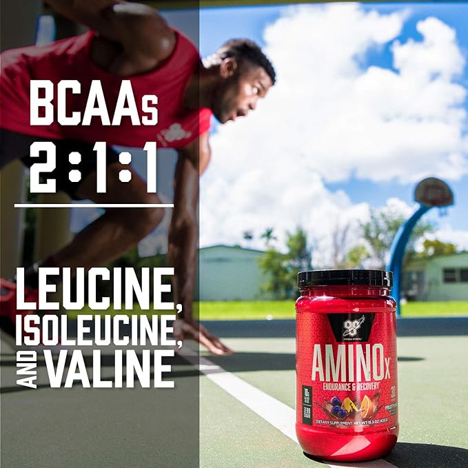 BSN Amino X Post Workout Muscle Recovery & Endurance Powder with 10 Grams of Amino Acids Per Serving, Flavor: Watermelon, 70 Servings