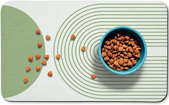 Dog Food Mats,Cat Absorbent Water Bowl Feeding Mats Pet Placemats for Food and Water Brown Bohemia 16 * 24 inch