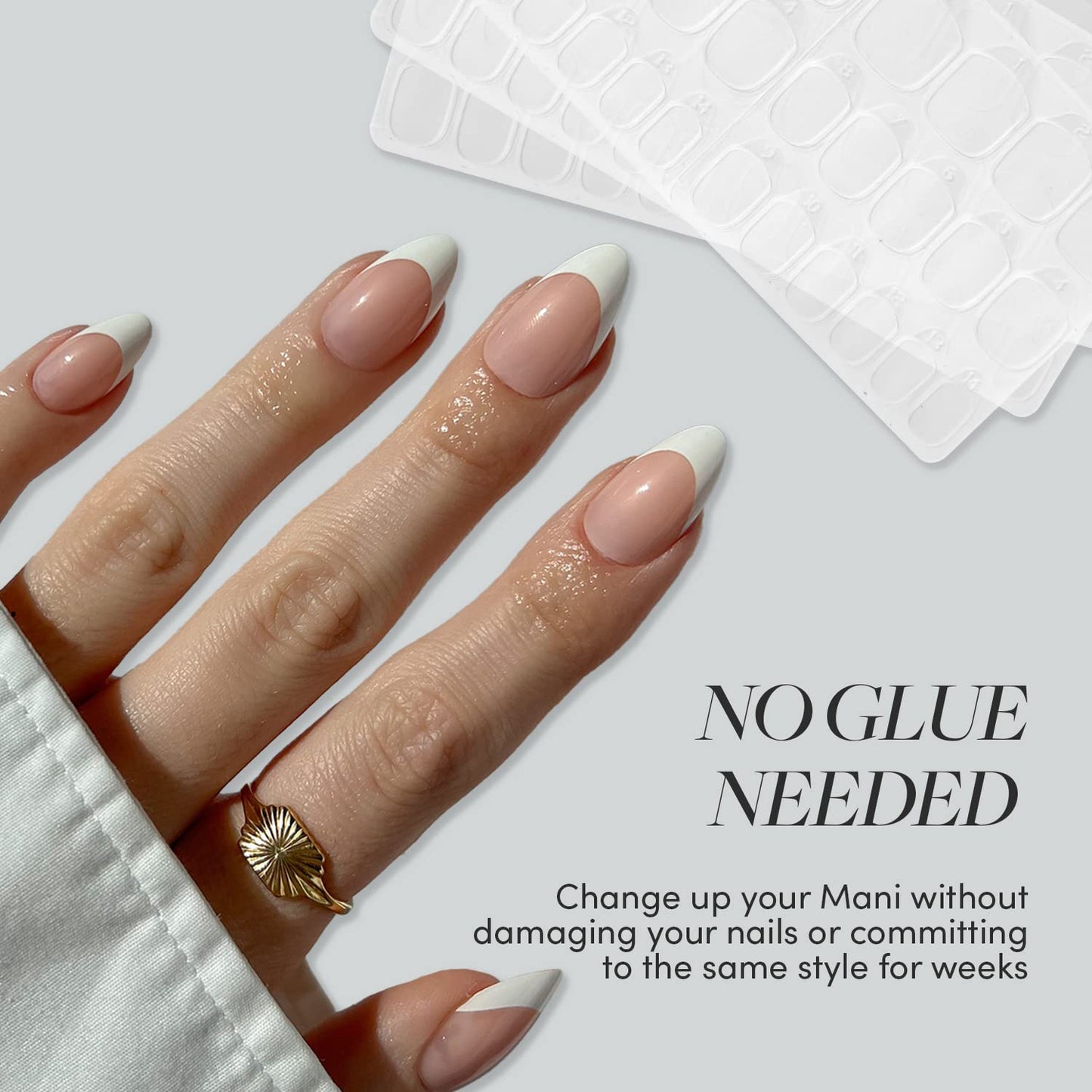 Glamnetic Press-On Nails - Think Pink | Super Strong Brush On Nail Glue & Nail Adhesive Tabs | Solid Opaque Light Pastel Pink Short Oval Nails, Reusable | 15 Sizes - 30 Nail Kit