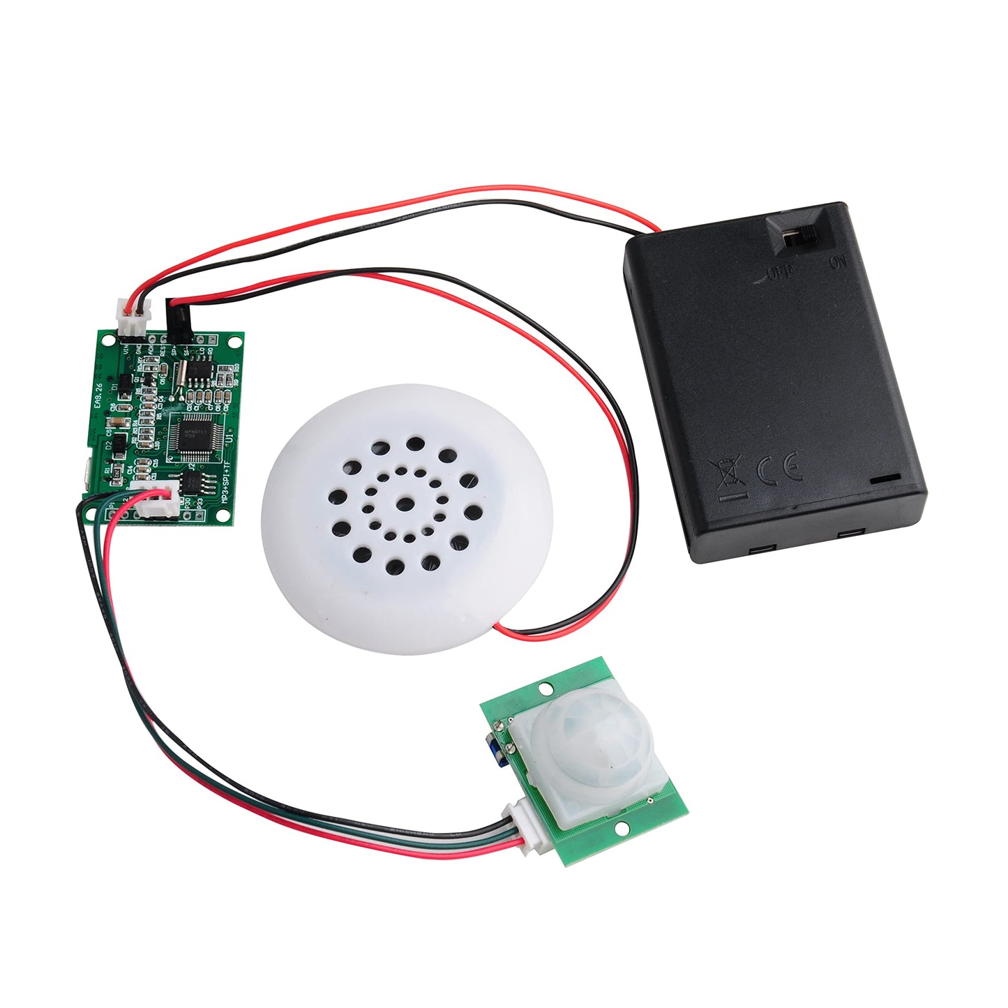 Stemedu MP3 Playback Kit Music Voice Recording Module DIY Welcomer Sound Recording Board with Speaker and PIR Infrared Sensor, Support USB Download and TF Card