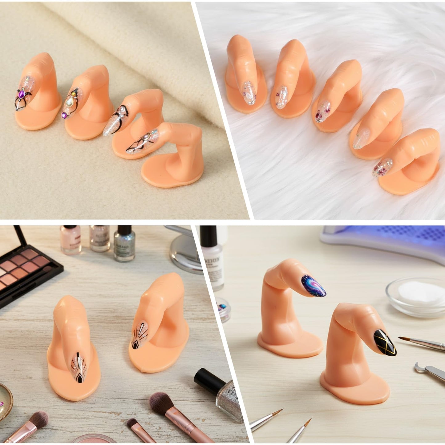 100 Pcs Practice Fingers, DIY Nail Art Training Fingers, Nail Decoration Training Fingers for Nail Art Beginners, Lovers and Salon Artists
