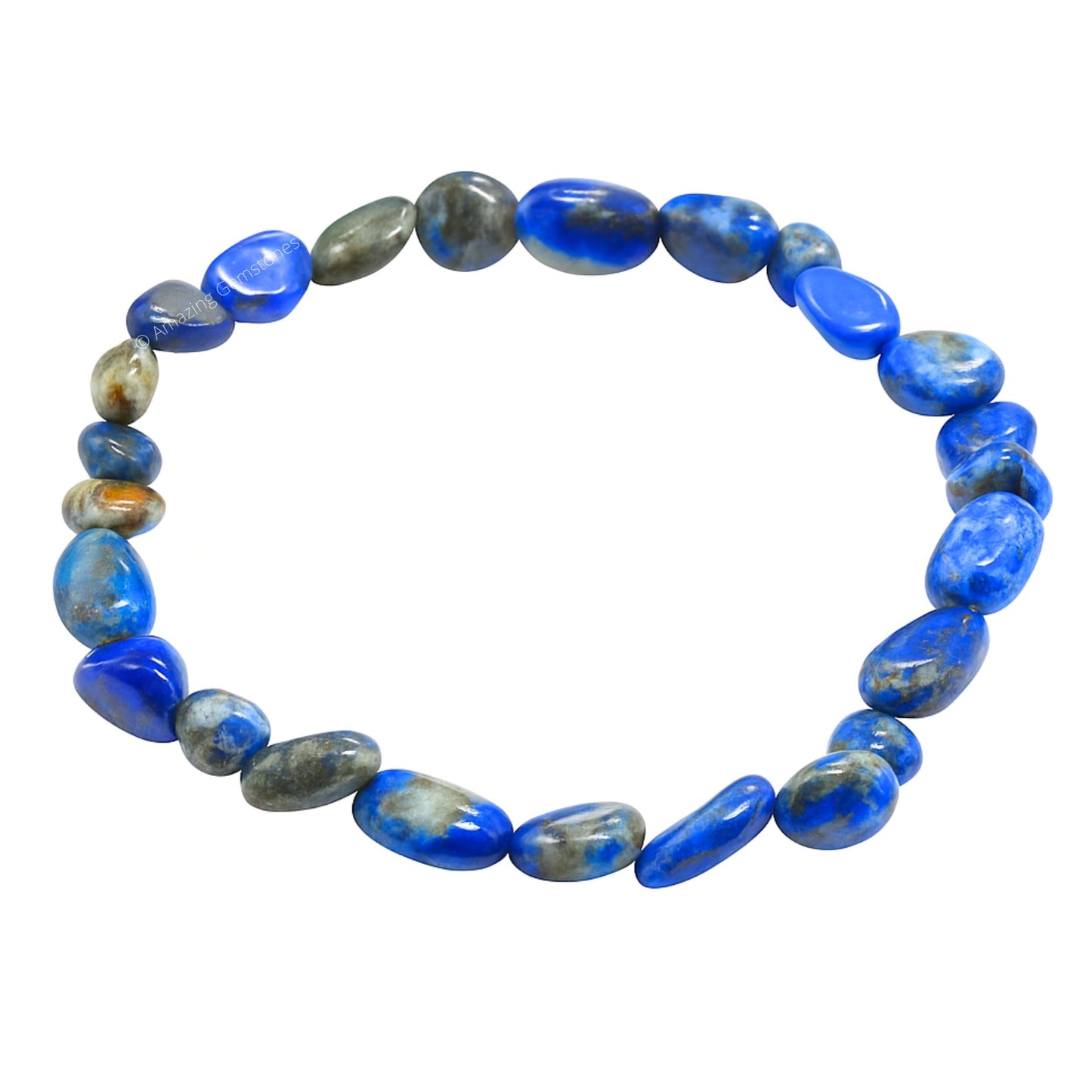 Amazing Gemstone Lapis Lazuli Bracelet - Chakra Protection Mens Lapis Lazuli Tumbled Stone Bracelet Gemstone Beaded Pulseras Para Hombres Mujer Christmas Stocking Stuffers