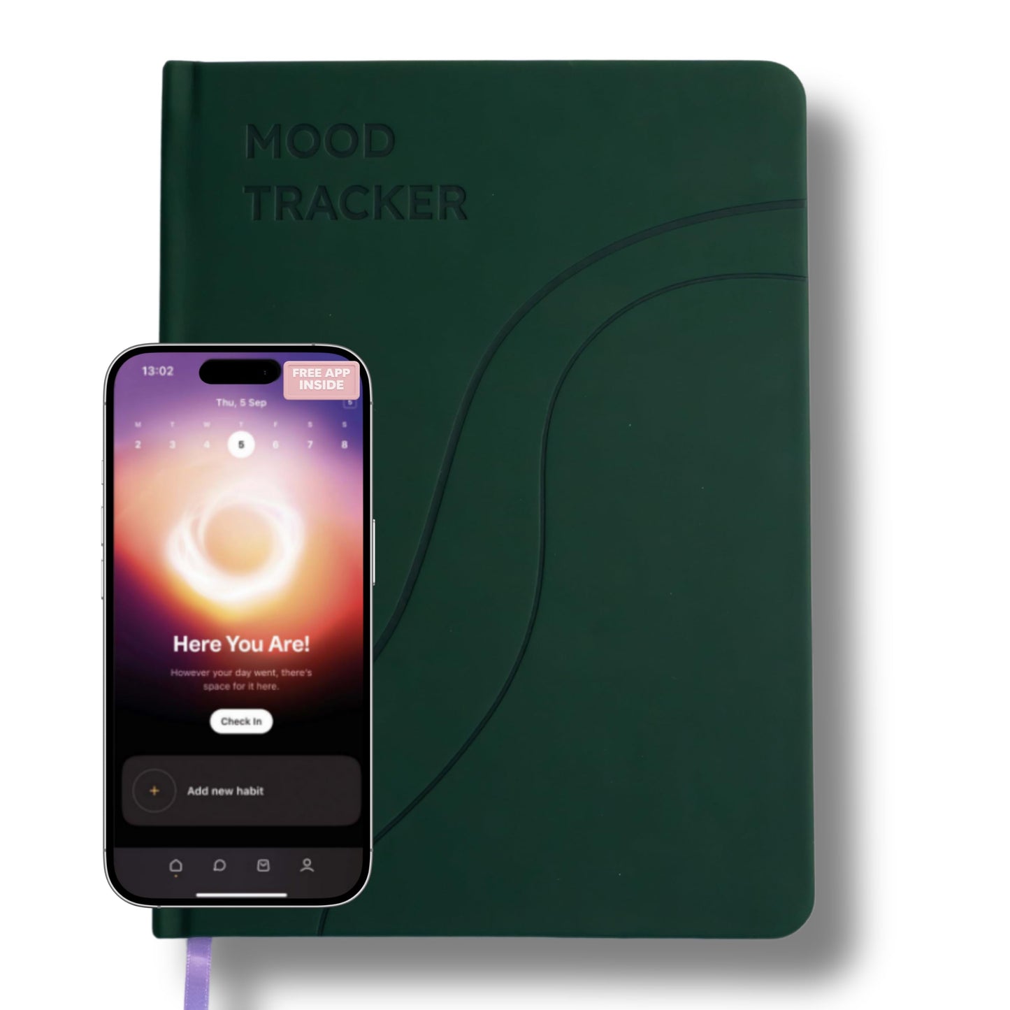 Goodly Guided Mental Health Journal and Mood Tracker for Women and Men - Daily Wellness Journal with Prompts, Anxiety Relief Therapy Notebook, Self Care Feelings Tracker, Planner with Productivity App