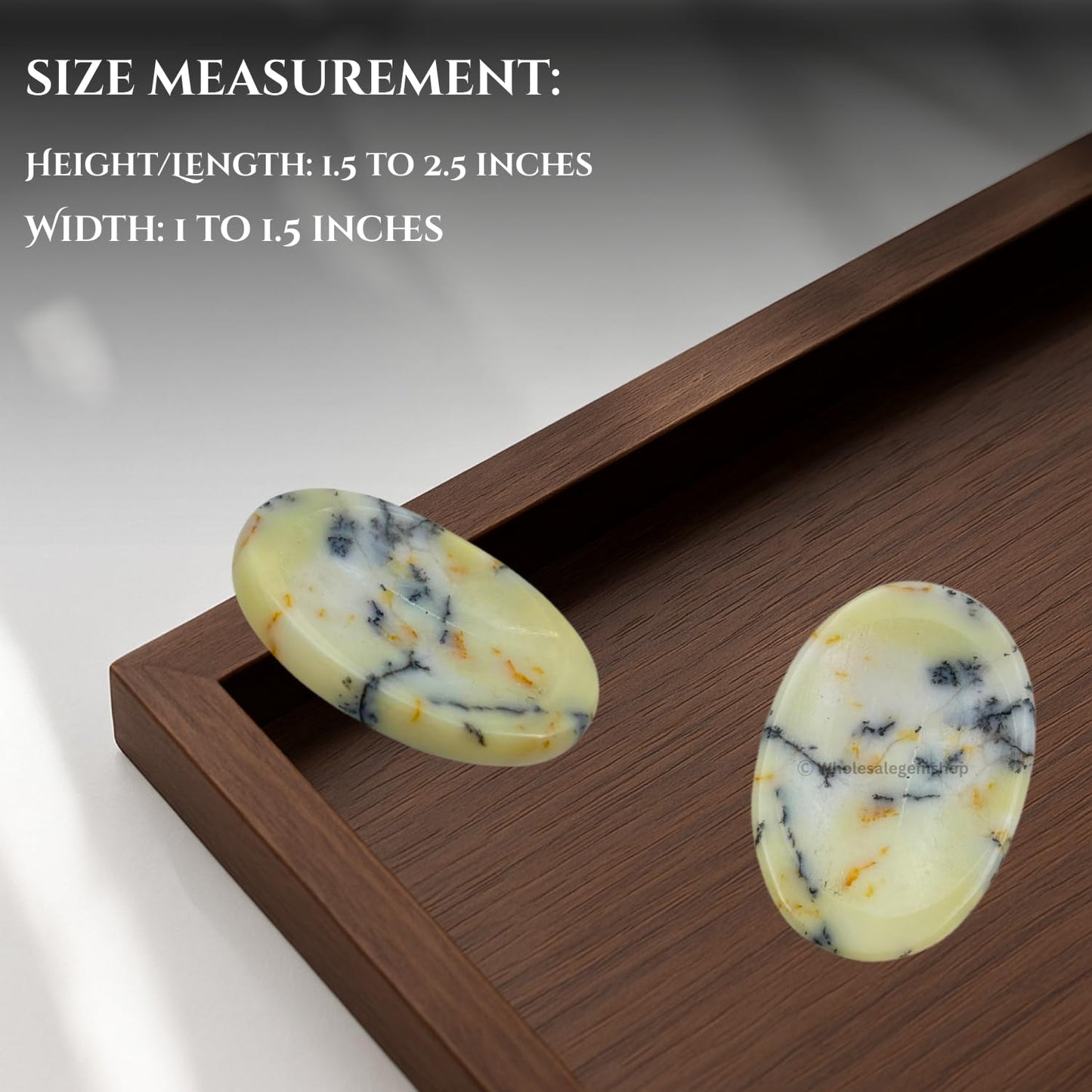 GEMSCITE Dendrite Agate Thumb Worry Stones Metaphysical Gemstone Crystal Healing Reiki Men Women Gift FENG Shui Positive Energy Love Wellness Palm Stones Wicca Powerful