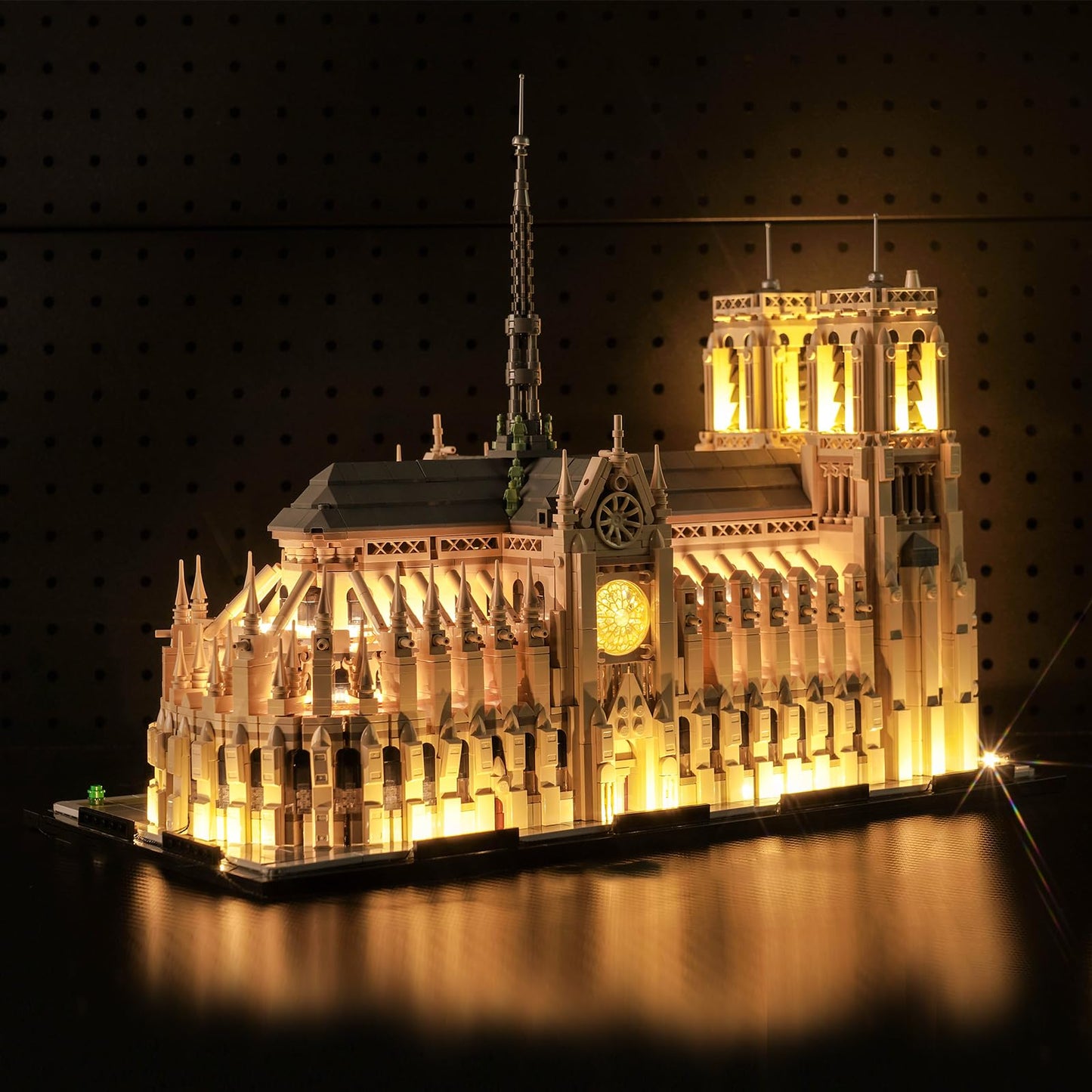 LocoLee Light Kit Compatible with Lego Notre Dame Cathedral Architecture 21061, Creative Lighting Set Accessories Compatible with Lego Paris Notre Dame 21061, No Models Only Light (Standard Version)