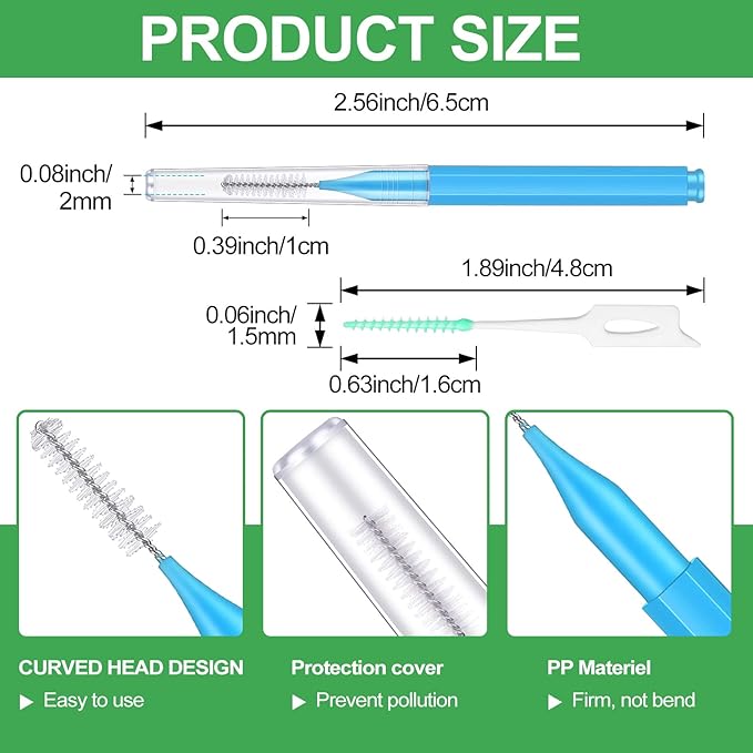 250 Pcs Interdental Brush for Braces Disposable Braces Flossers Dental Picks Floss Toothpick Dental Teeth Flossing Head Oral Hygiene Flosser Toothpick Soft Cleaning Tool (Lovely Color)