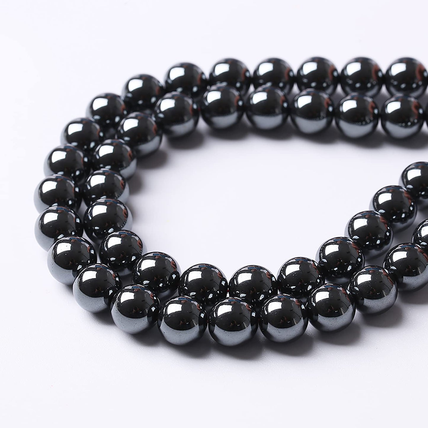 71pcs 6mm AAA Black Hematite Beads Natural Stone Gemstone Round Loose Beads for Jewelry Making DIY Bracelets Necklace Earrings