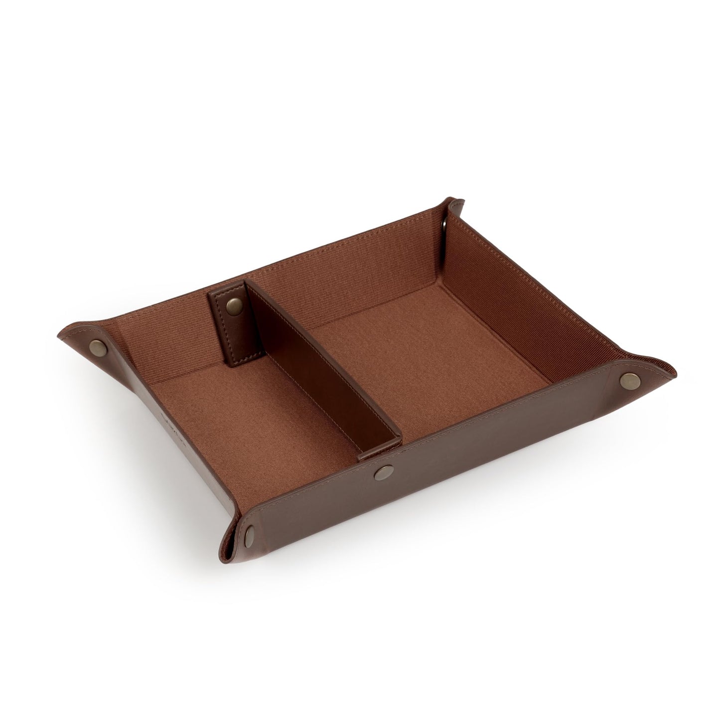 Londo Leather Tray Organizer - Practical Lightweight Water Resistant Computer Table Desk Storage Box for Wallets, Watches, Keys, Coins, Cell Phones and Office Equipment