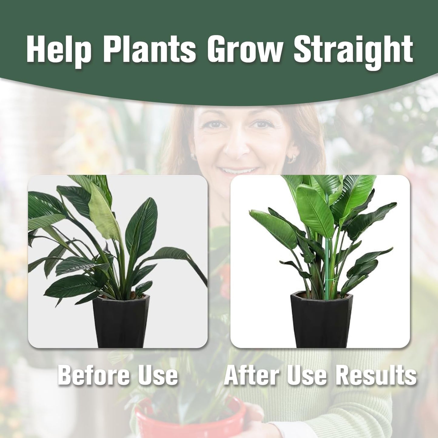15pcs Adjustable Plant Support Pole, Stackable for Indoorand Outdoor Use, Garden Accessories for Supporting.Monstera and Climbing Potted Plants