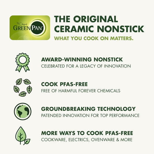 GreenPan Elite 14-in-1 Nonstick 6QT Electric Slow Cooker, PFAS-Free Ceramic Multi-Cooker, In-Pot Browning, Dishwasher Safe Lid & Removable Crock, Stainless Steel Steamer, Silicone Handles, Black