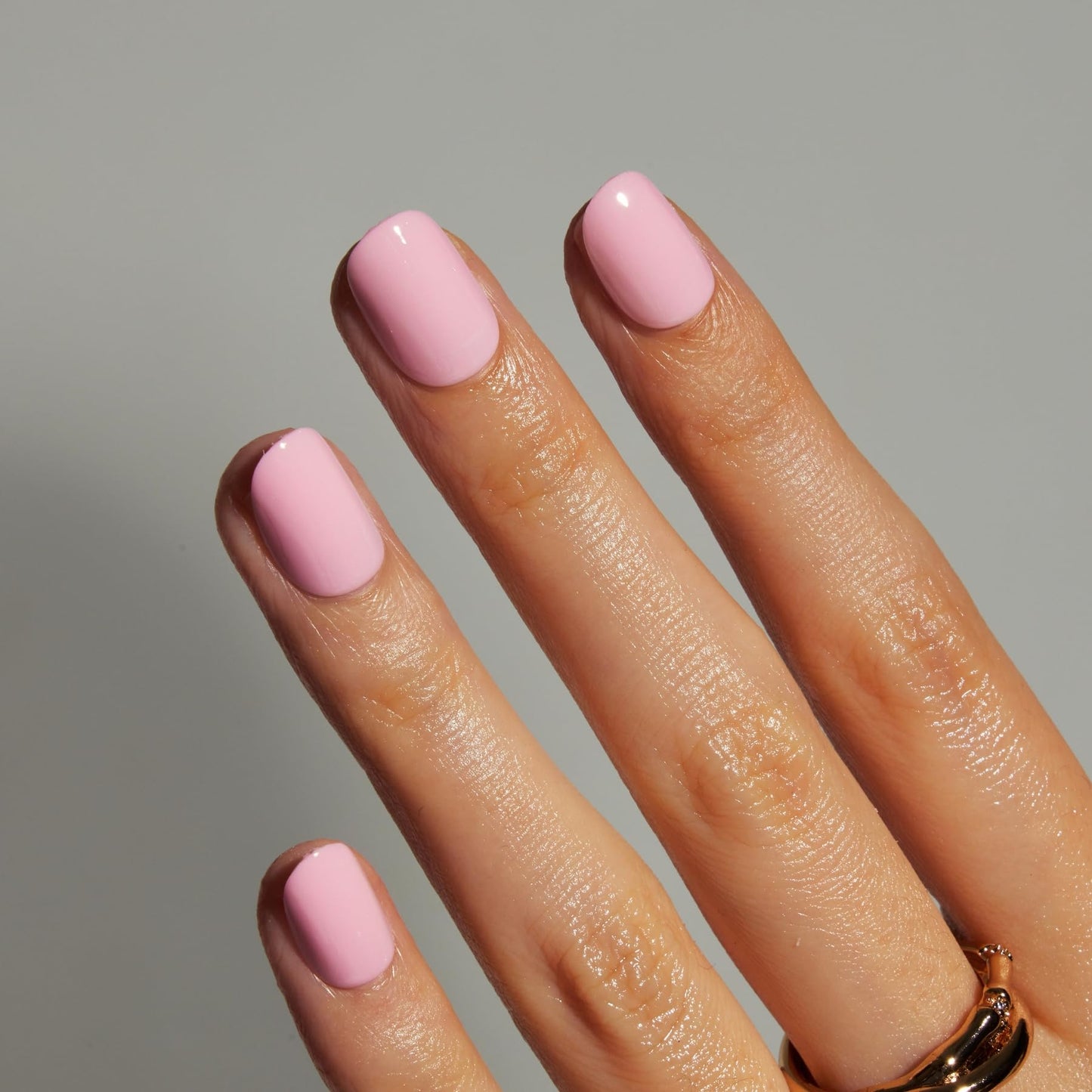 LAMIMOSA 32Pcs Press On Nails Extra Short Round – Solid Pastel Pink Fake Nails with Glue, Soft Gel Nails in 16 Sizes, Reusable Glue on Nails Kit, Baby Pink Spring Summer Extra Small Nails, ROSETTA