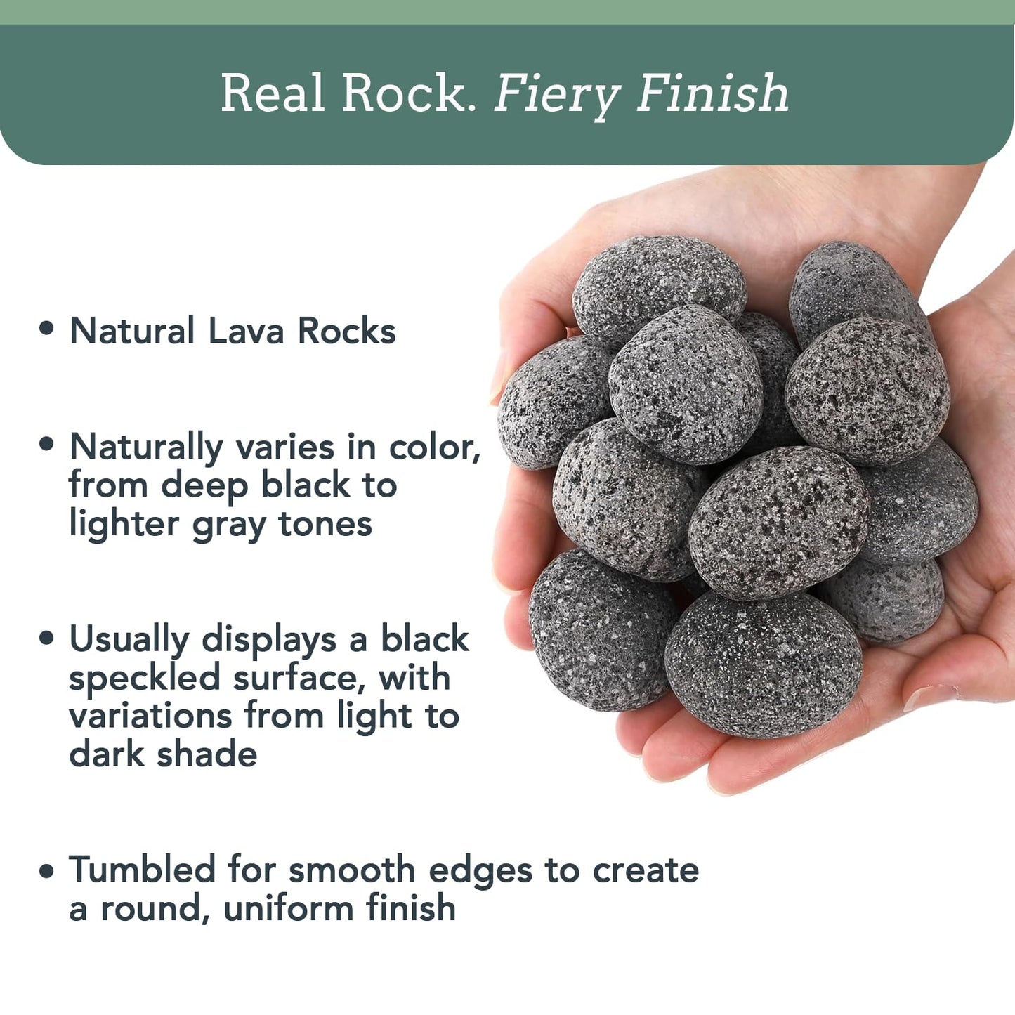 Black Lava Rocks for Fire Pit - 1/2 to 1 inch 10 lbs - Gas Fireplace Rocks - Black Lava Rock for Propane Fire Pit - Decorative Lava Stone Volcanic Rock for Outdoor & Indoor Gas Fireplace