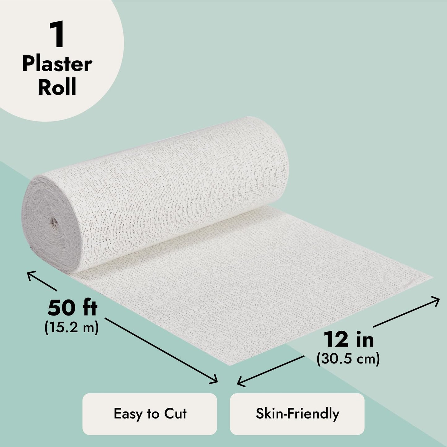 Bright Creations Plaster Cloth Rolls - Paper Mache & Mask Making - Belly Casting & Plaster Gauze Rolls - Sculpting Projects & Molding Cloth - 12 in x 50 Ft, White