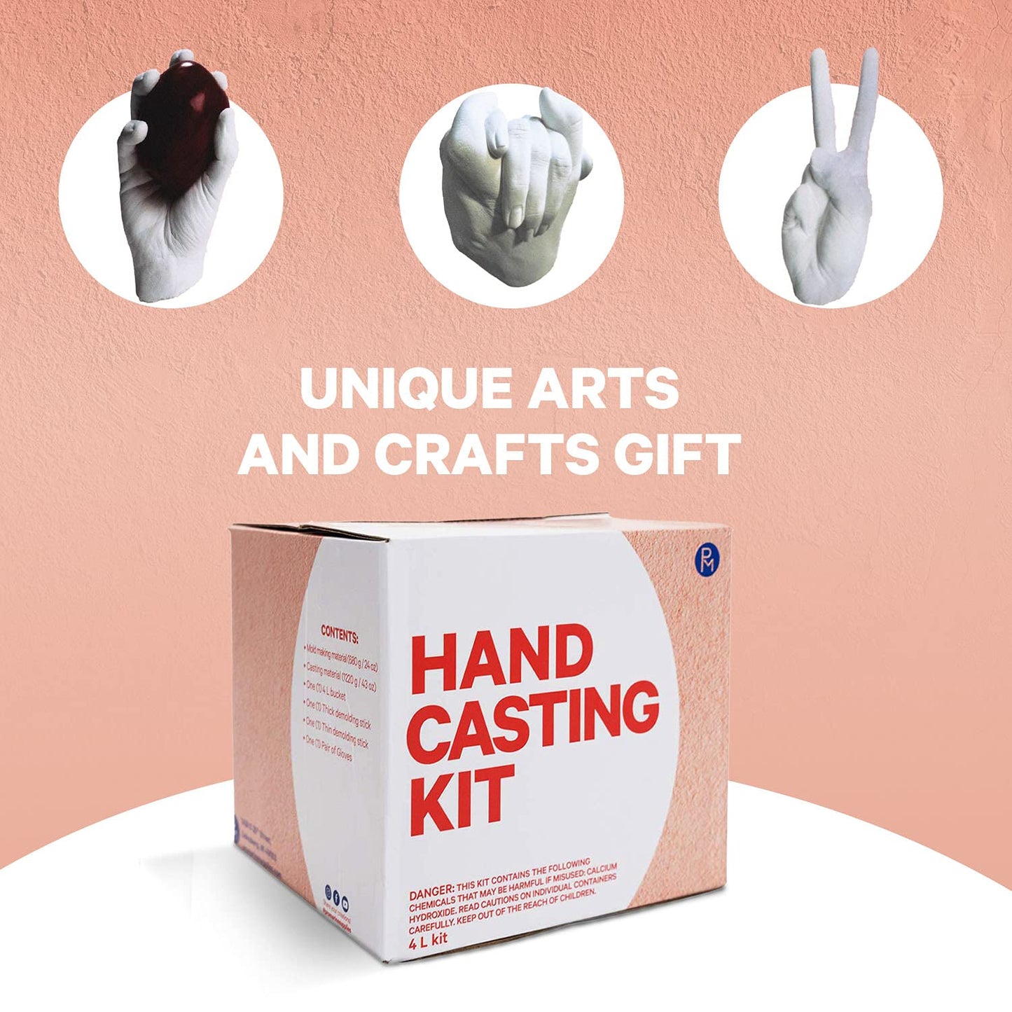 Promise Epoxy Hand Casting Kit, 4-Liter Kit - DIY Mold-Maker for Creating Hand Sculptures, Unique Arts and Crafts Gift, for Couples, Weddings, Anniversaries, and Family Keepsakes