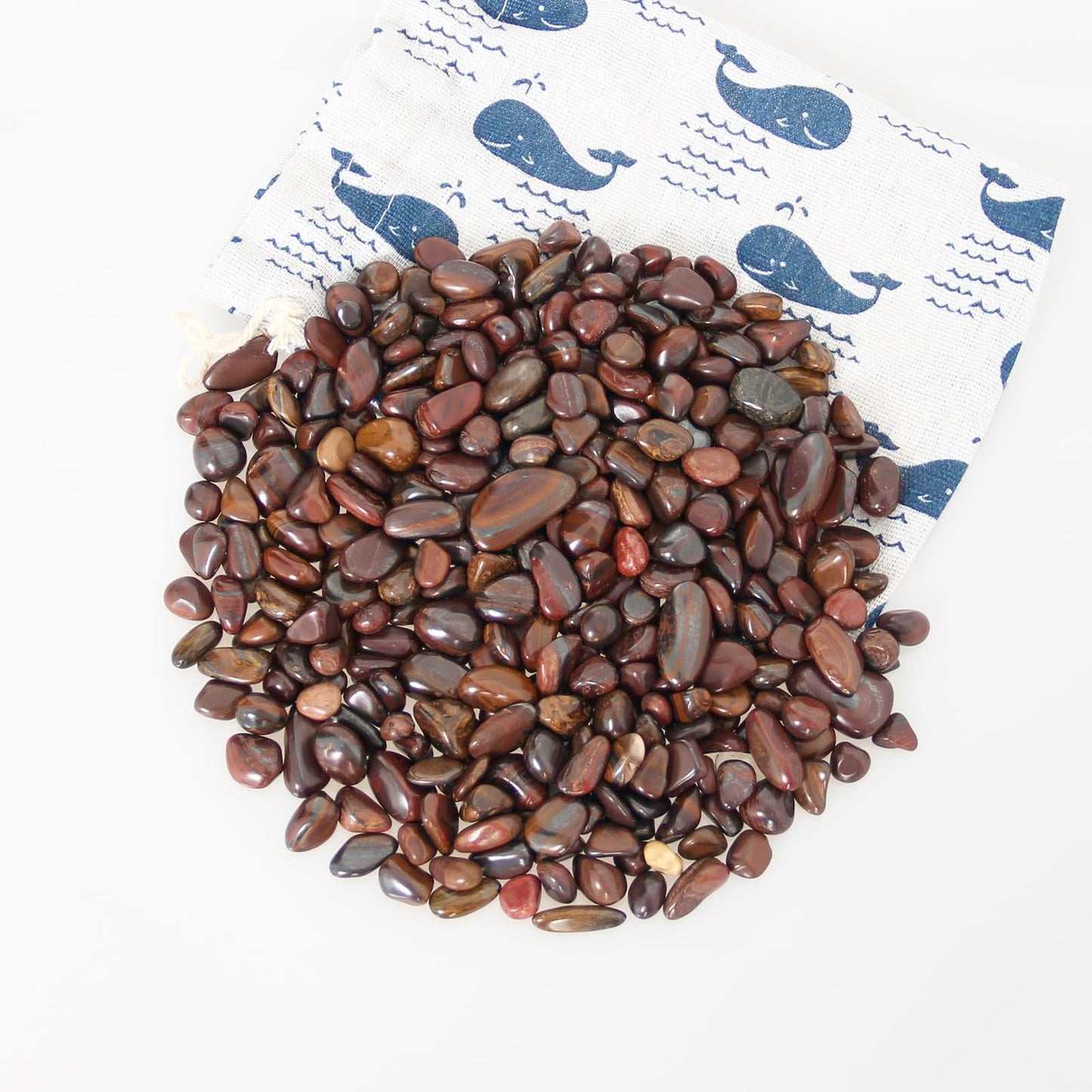 1.1lb Natural Crushed Red Tiger's Eye Crystal Tumbled Chips-Healing Crystals Chips Bulk, Crushed Crystal Gemstones for Crafts, Beautiful Package for Gift (Red Tiger's Eye)