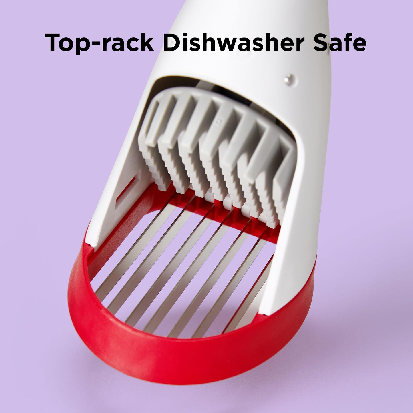Chef'n Hand-Held Slicer Strawberry Slicester, Updated Design, Cherry/Meringue (102-712-400)