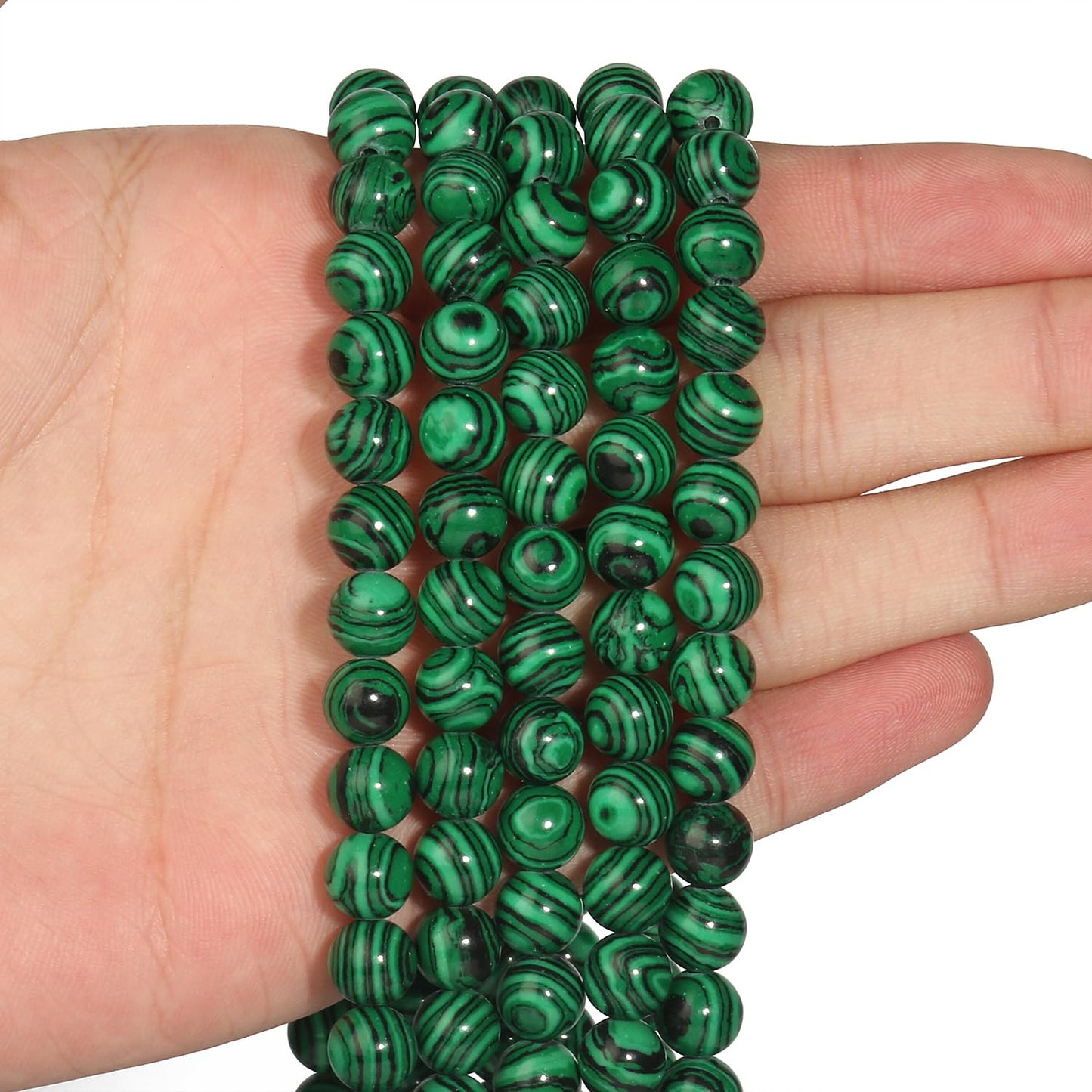 6mm Glossy Malachite Natural Stone Beads Round Loose Beads for Jewelry Making Yochus DIY Beads Bracelet Necklace