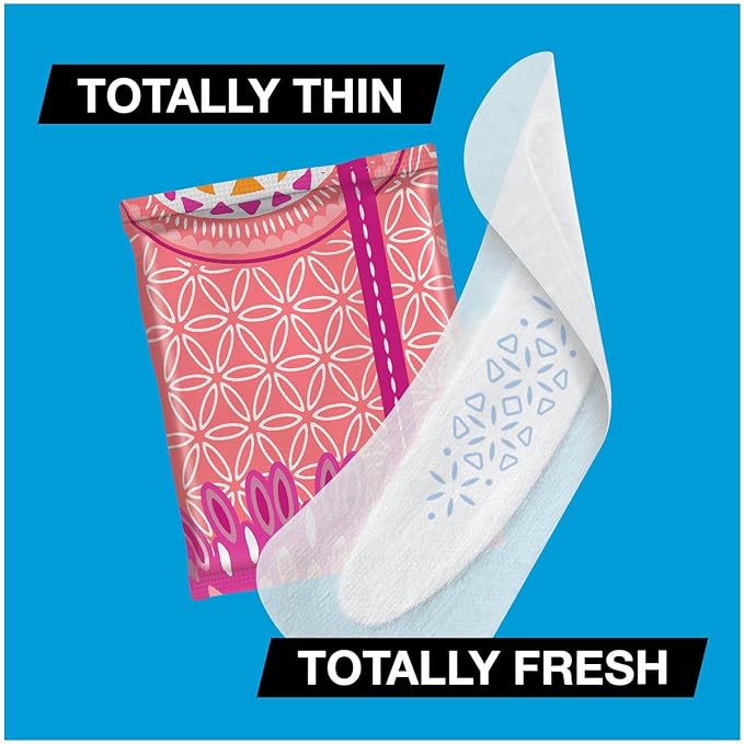 U by Kotex Barely There Liners, Light Absorbency, Regular, Fragrance-Free, 50 Count