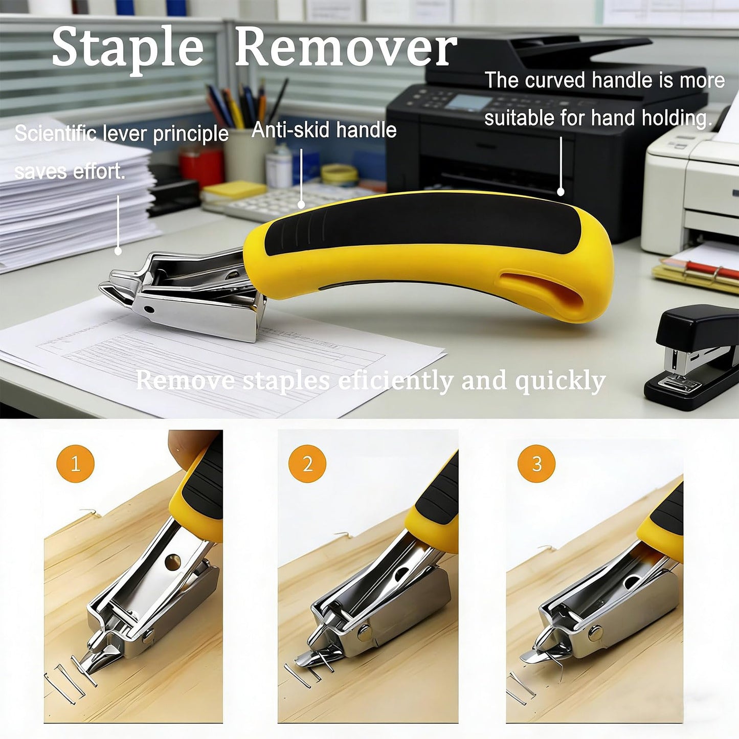 Upholstery Staple Remover Tack Puller Nail Remover Tool Set Nail Puller Plier, Staple Puller, Tack Lifter, Fastener Remover, for Furniture Floor Wall Wooden Case Car Photo Frame (5 pcs)