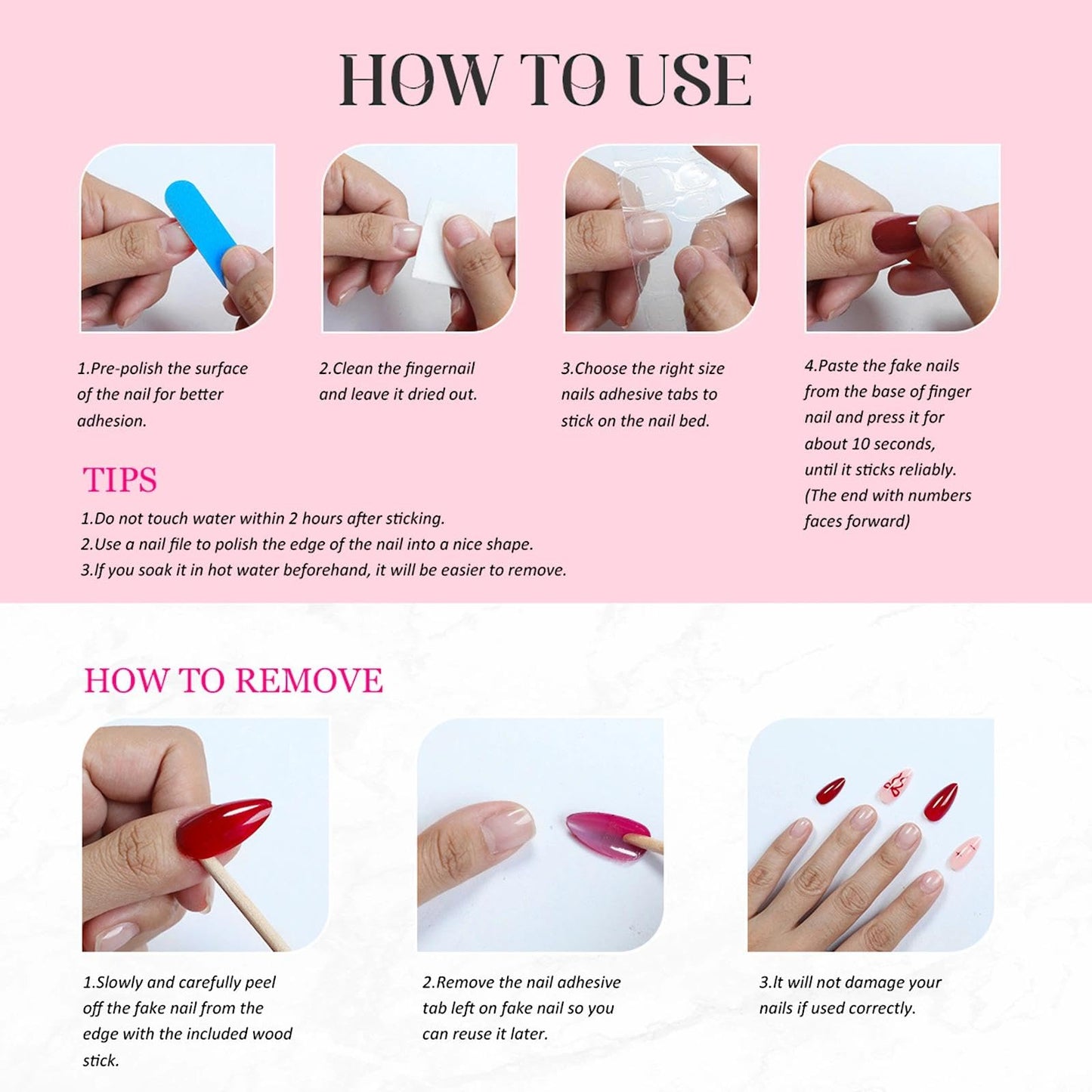 Handmade 3D Full AB Rhinestone Stiletto Press On Nails, Luxury Shiny Artisan Nails Set, Reusable Glossy Press-ons with Tool Kit(S)