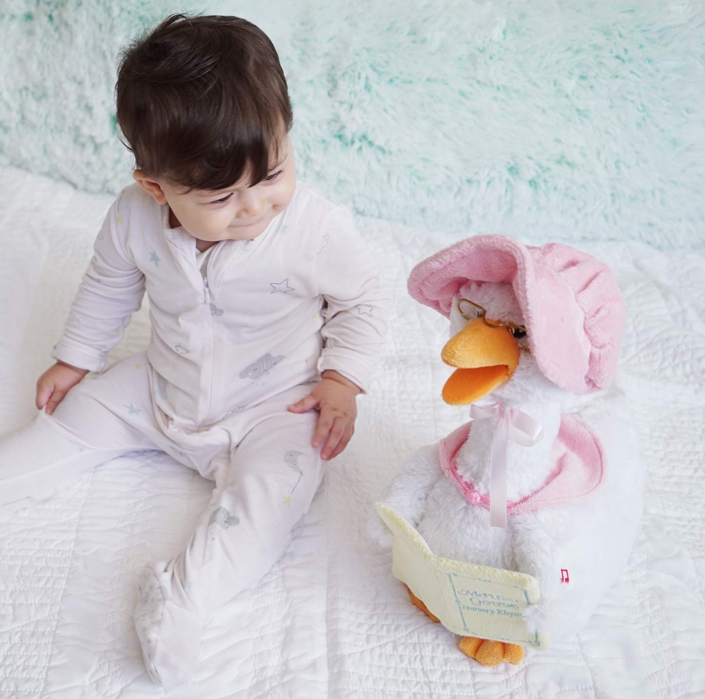 Cuddle Barn – Mother Goose Animated Stuffed Animal Reads Nursery Rhymes, 14”