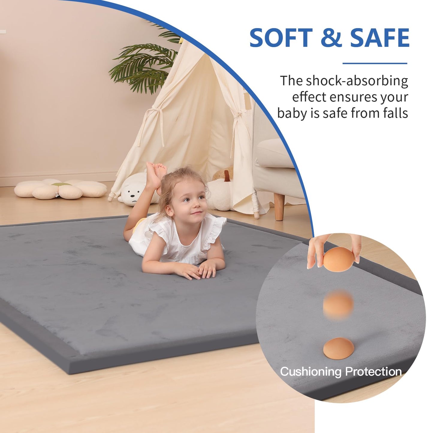 Space Thick Baby Play Mat + Ultra Soft Thick Velvet PlayMat