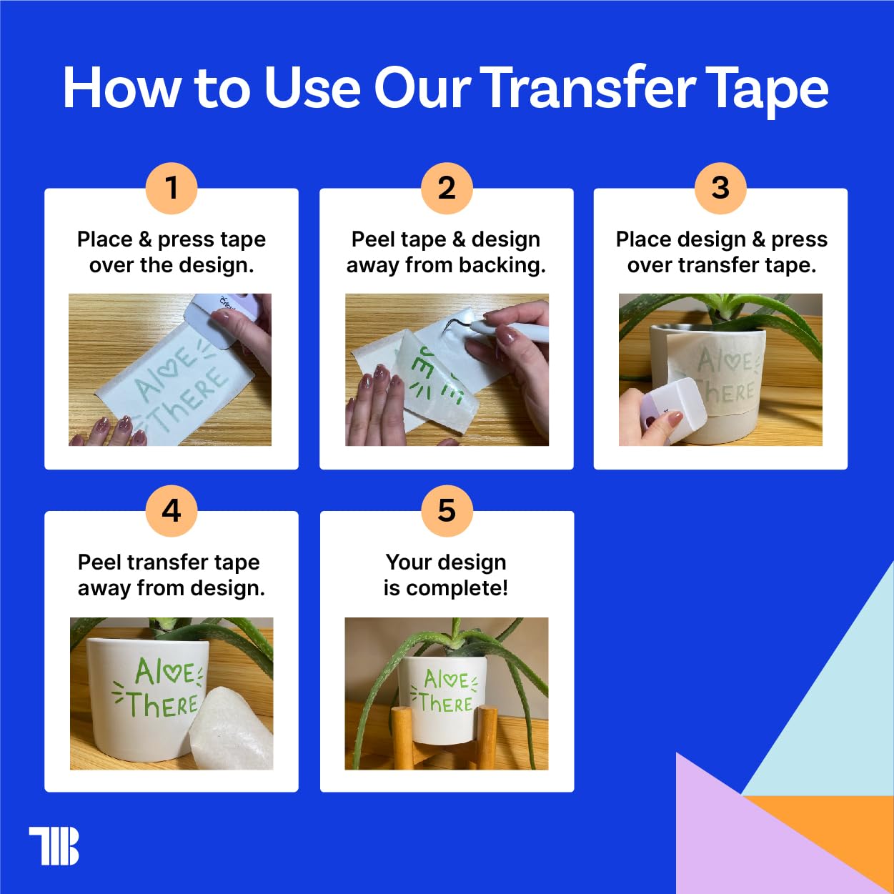 TapeManBlue Paper Transfer Tape for Vinyl, 12" x 300' Roll, Made in America, Premium Transfer Tape for Vinyl Graphics & Laser Cutting