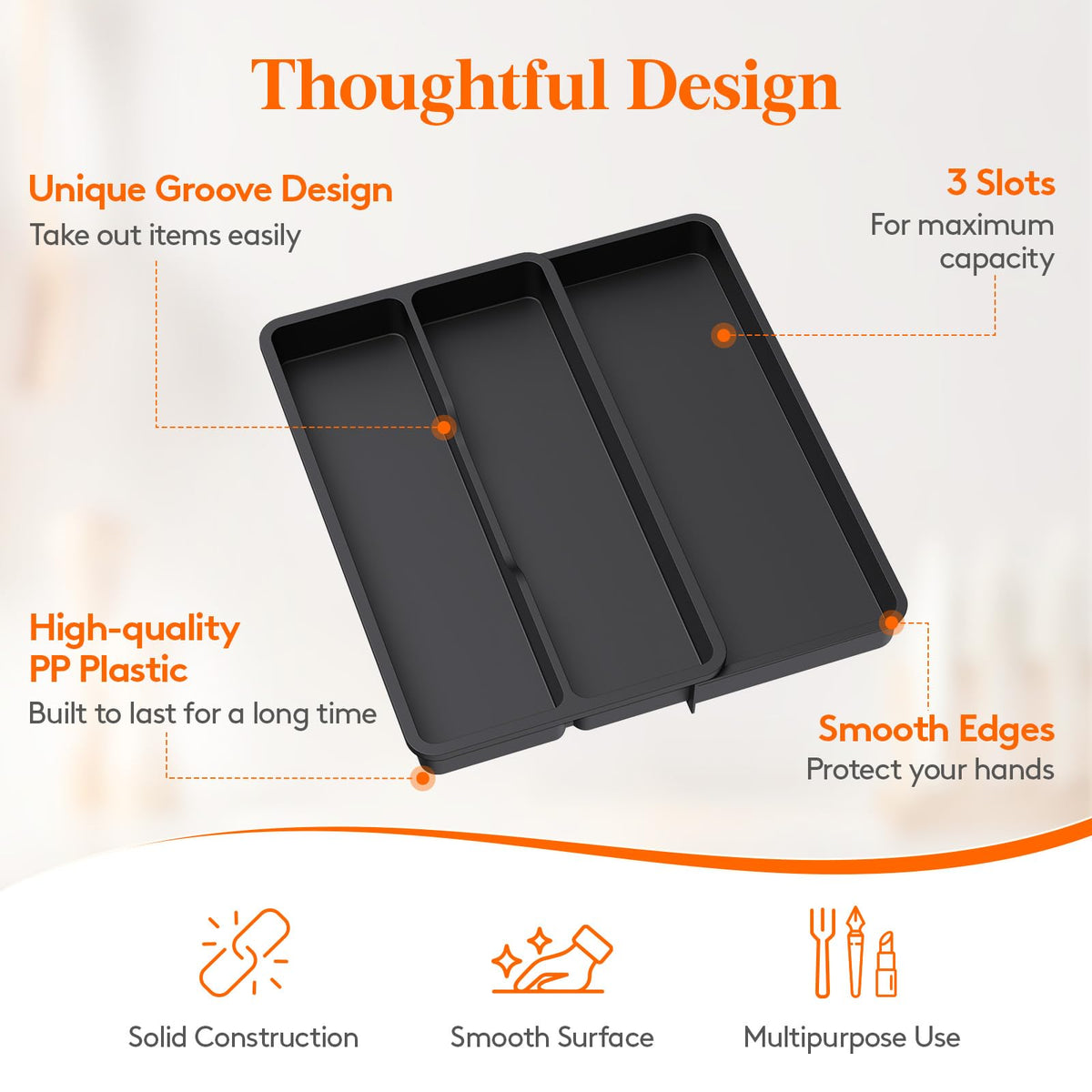 Utensil Organizer for Kitchen Drawer