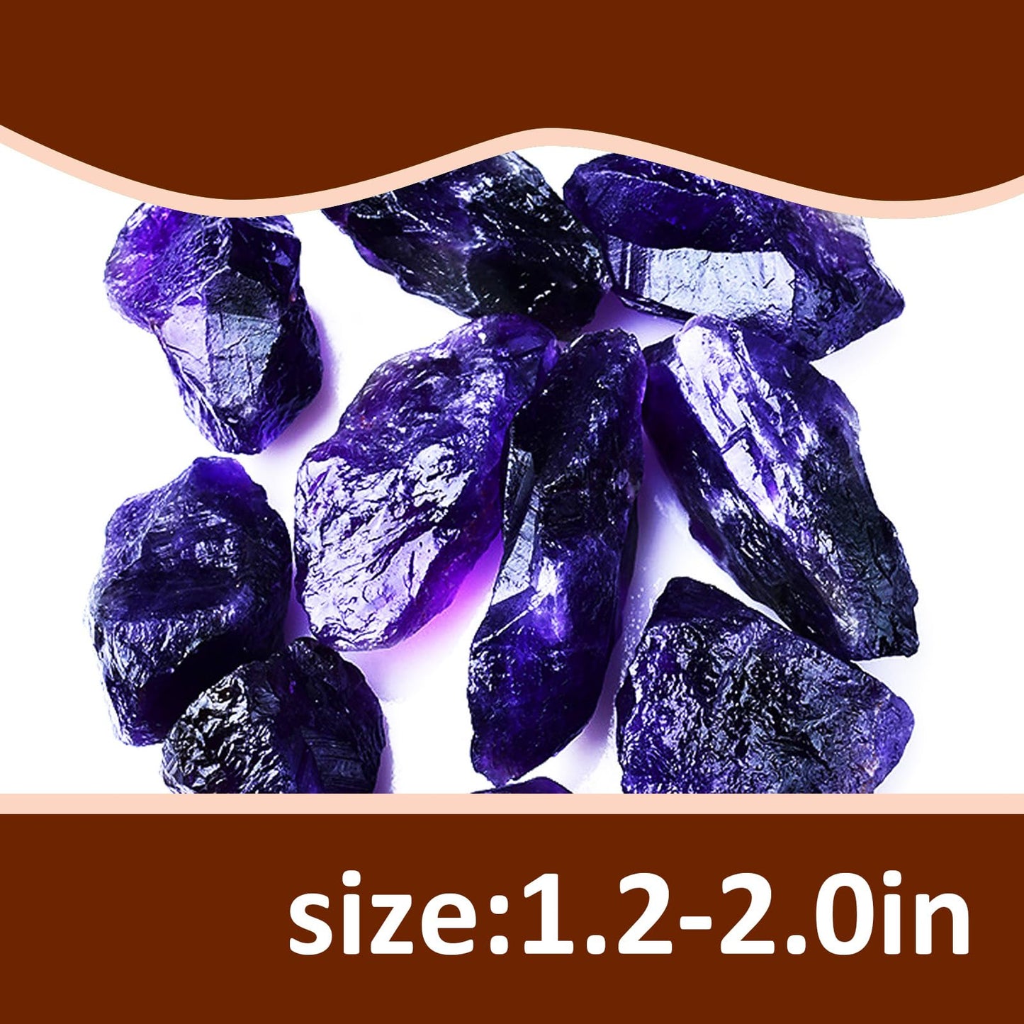 Raw Crystals, Large 1.2-2.0" Healing Crystal Natural Rough Stones for Intuition,Chakra,Meditation,Decoration,Polishing,Energy Work (Dark Amethyst, 3.5oz-1.2-2.0"raw Crystals)