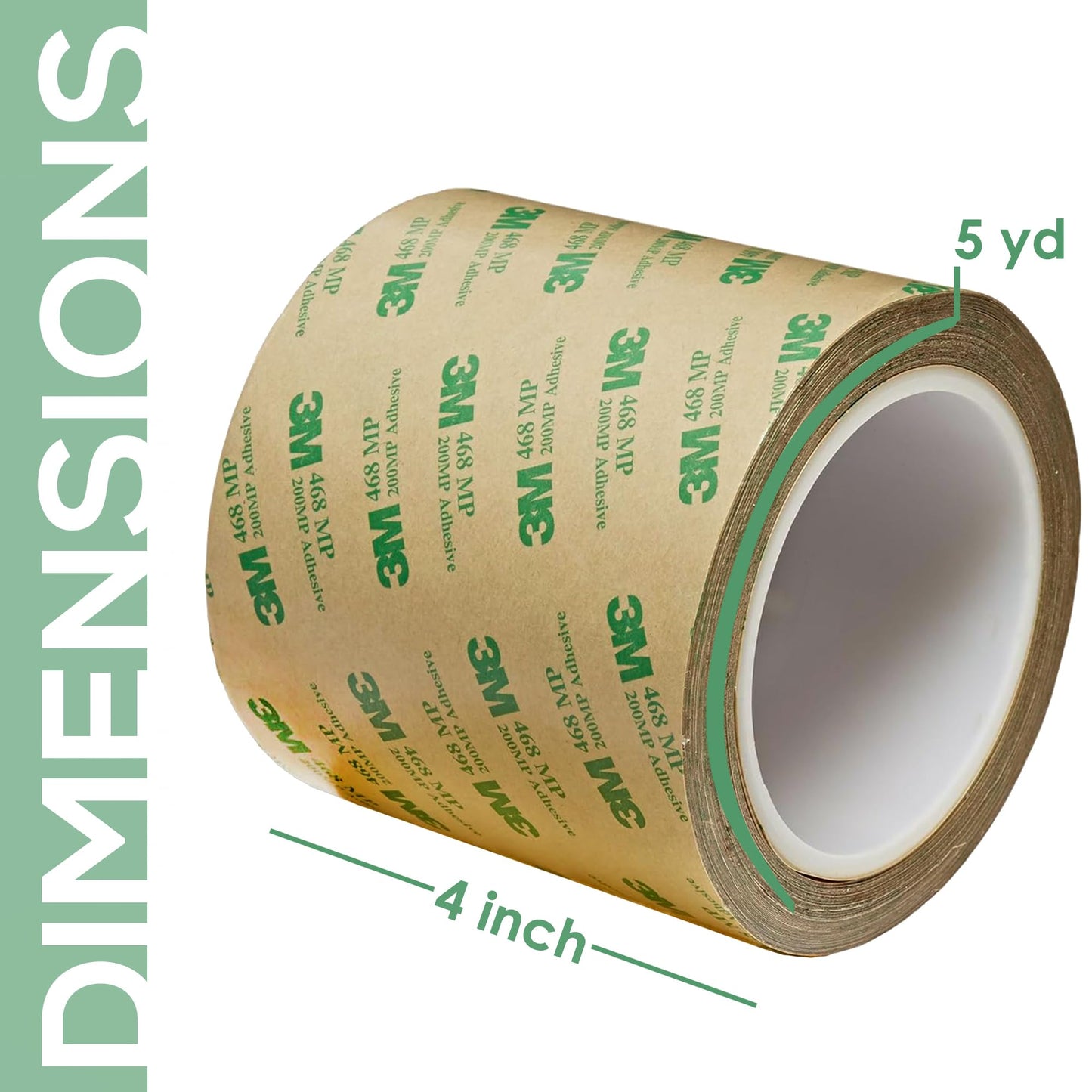 CANOPUS Double Sided Transfer Sheet, 468MP Adhesive Transfer Tape, 4in x 5yd