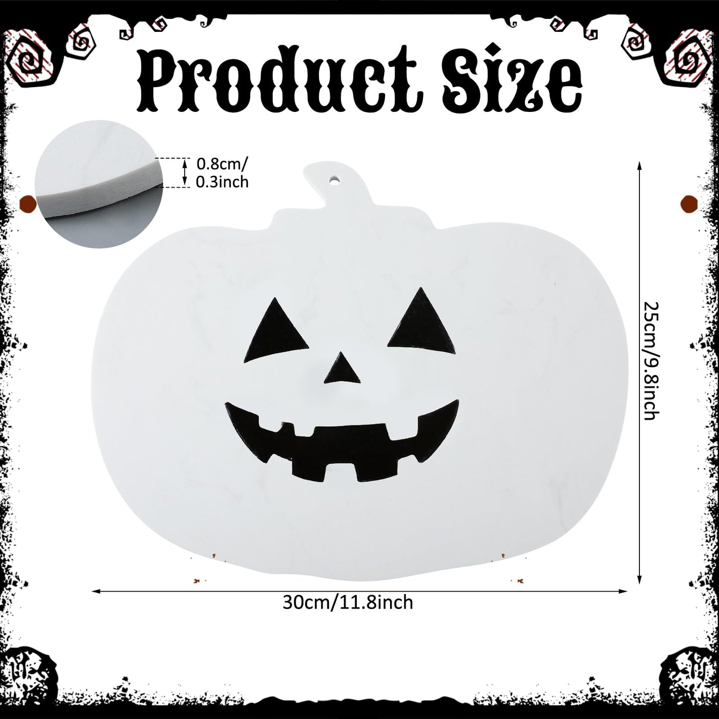 Reallnaive Halloween Marble Pumpkin Cheese Board Charcuterie Cutting Tray Marble Serving Decorative for Decoration Charcuterie Kitchen(White)