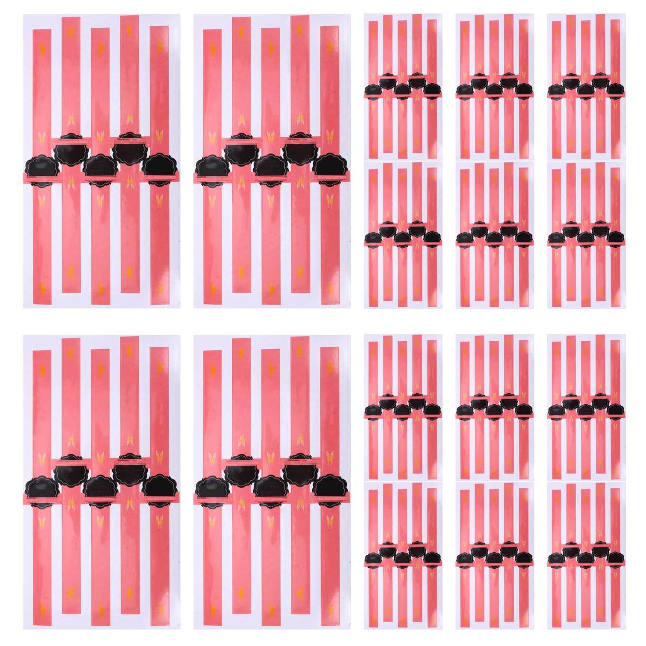 Self Adhesive Paper Sealing Stickers - 100pcs Seal Labels for Packaging - Pastry Seal Strip for Handmade Craft Art - Food Retail Package Sticker Baking Scrapbooking -