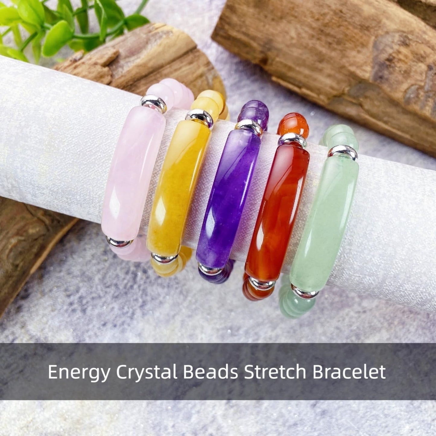 EDEN'S CALL 8mm Healing Crystal Beads Stretch Bracelet Handmade Good Luck Energy Chakra Stone Beaded Bangle, Carnelian