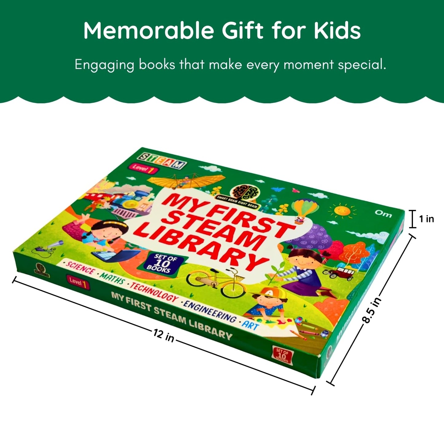 My First STEAM Library Level 1 – Set of 10 Book Educational Box Set for Kids Ages 4–10 | STEAM & Art Learning (Science, Technology, Engineering, Art & ... Skills | Ideal Gift Set for Kids
