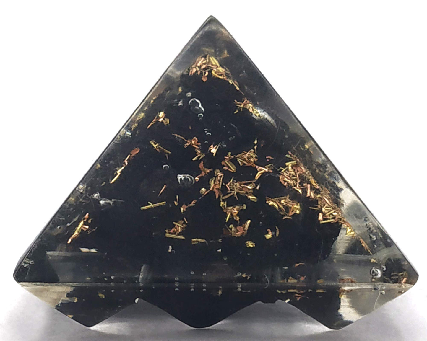 Amazing Gemstone Shungite Lemurian Orgone Pyramid - 30mm Small Orgonite Pyramids with Crystals and Healing Stones - Authentic Organite Gifts