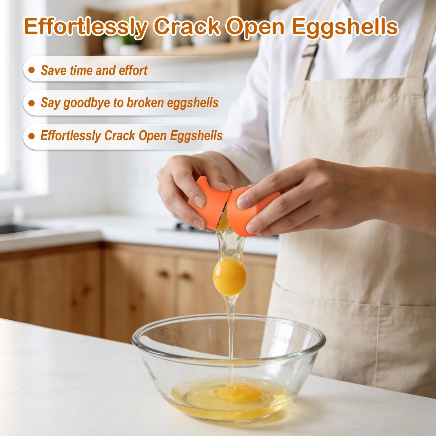 2026 New Upgrade Egg Cracker, Silicone Egg Shell Opener Suitable for Cracking Raw Eggs, Eggs Shell Breaker in Paper Box Packaging, Opens Egging with Ease, Kitchen Convenience Gadget