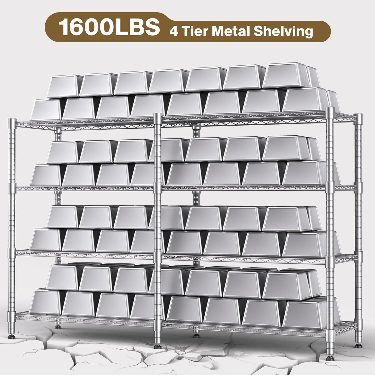 4 Tier Metal Shelving