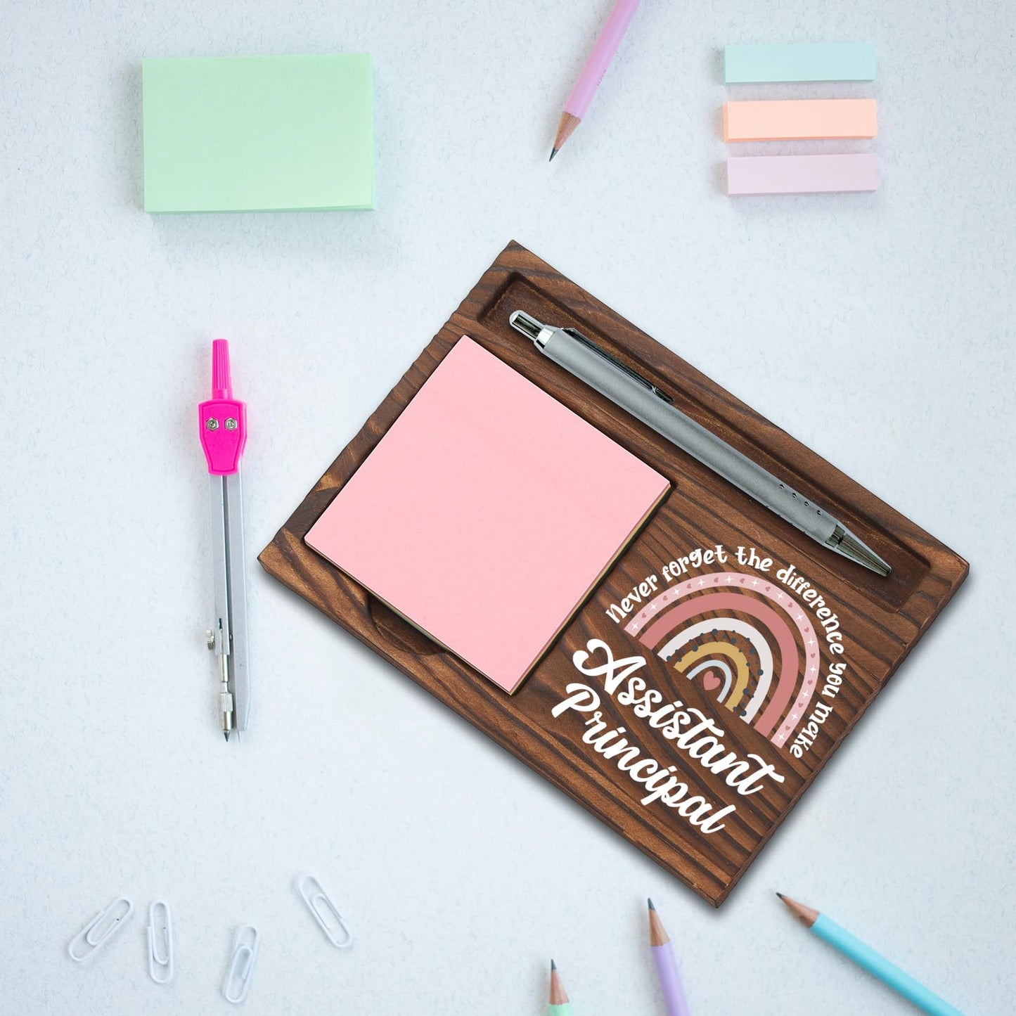 Assistant Principal Gifts, Thank You Appreciation Gifts for Assistant Principal Week Graduation Birthday Christmas School Office Desk Self-Stick Note Pad Holders SBB1
