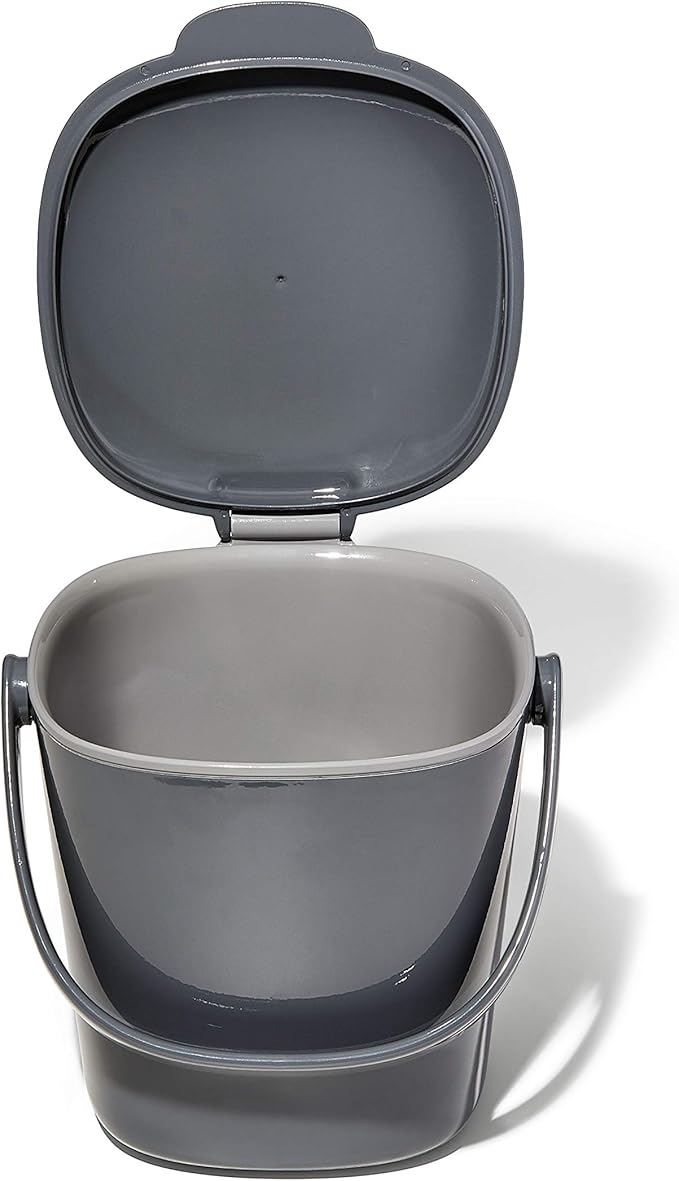 OXO Good Grips Easy-Clean Compost Bin, Charcoal - 0.75 GAL