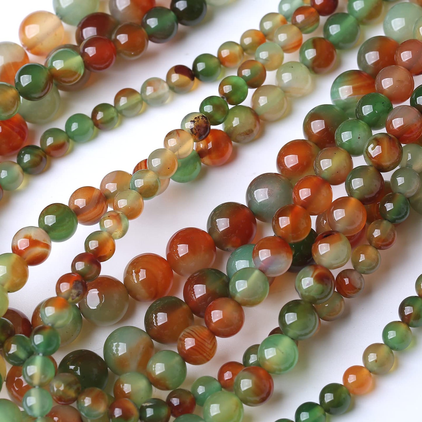 60PCS 6MM Natural Peacock Agate Stone Beads Energy Healing Beads for DIY Jewelry Bracelet Necklace Making for Jewelry Making15Inch