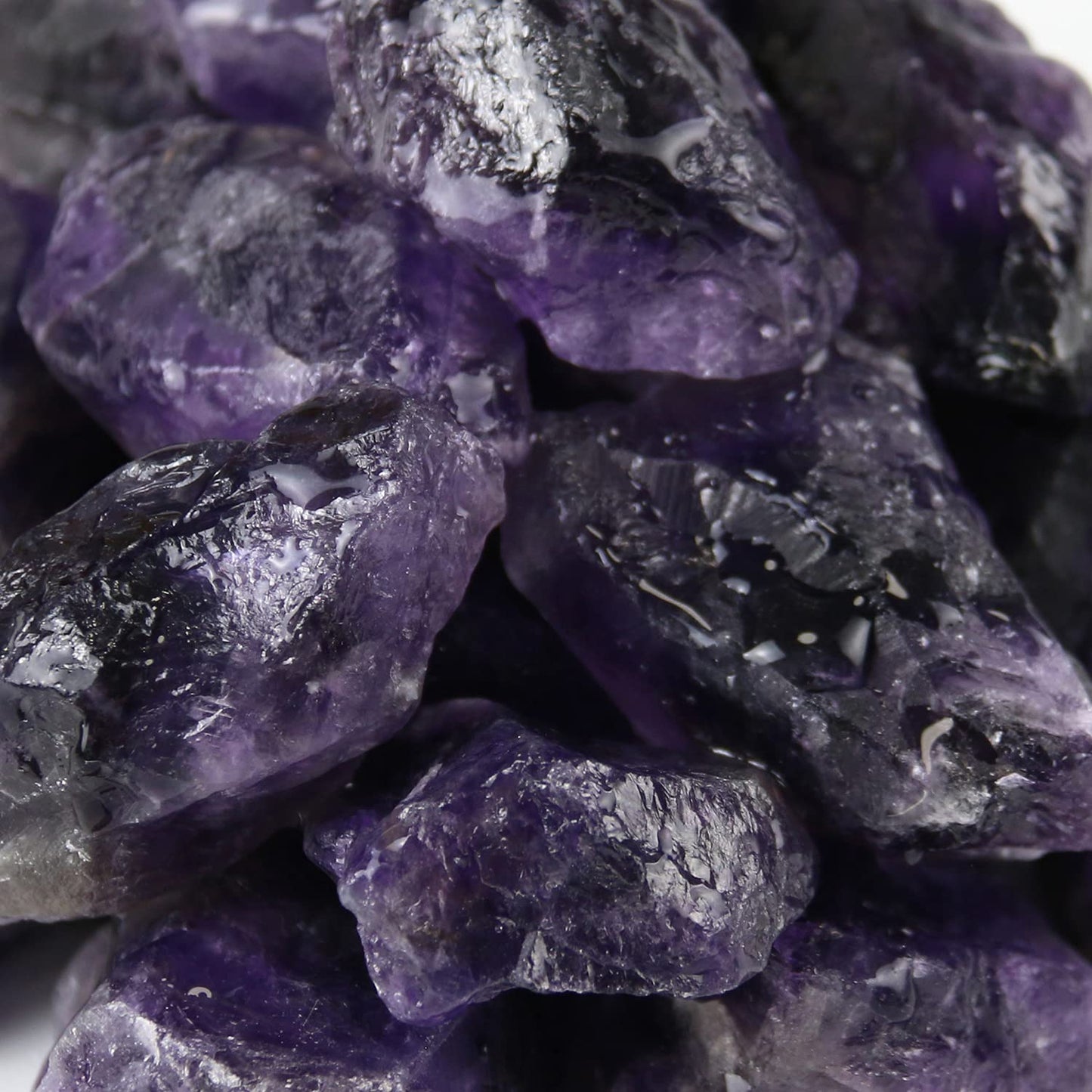 Nvzi Amethyst Crystals, Raw Crystals Bulk, Gem Stones Rocks Crystals, Tumbled Stones and Crystals Bulk, Rock Collection, Chakra Stones, Healing Crystals, Raw Crystals, Minerals Rocks Crystals(1LB)