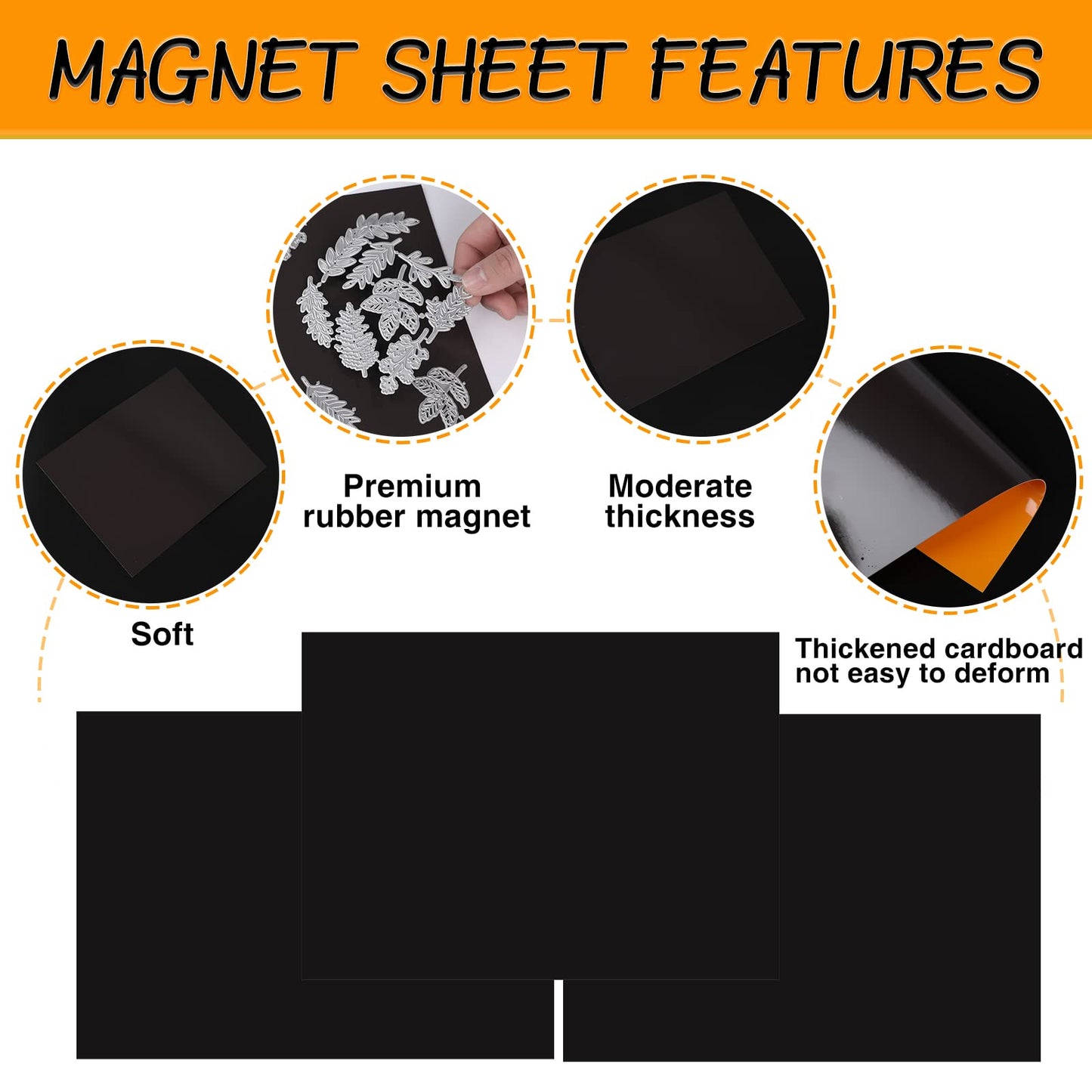 40 PCS Stamp and Die Storage Bag and Rubber Magnetic Sheets, Die Storage Set for Storage Die Cutting, DIY Scrapbooking